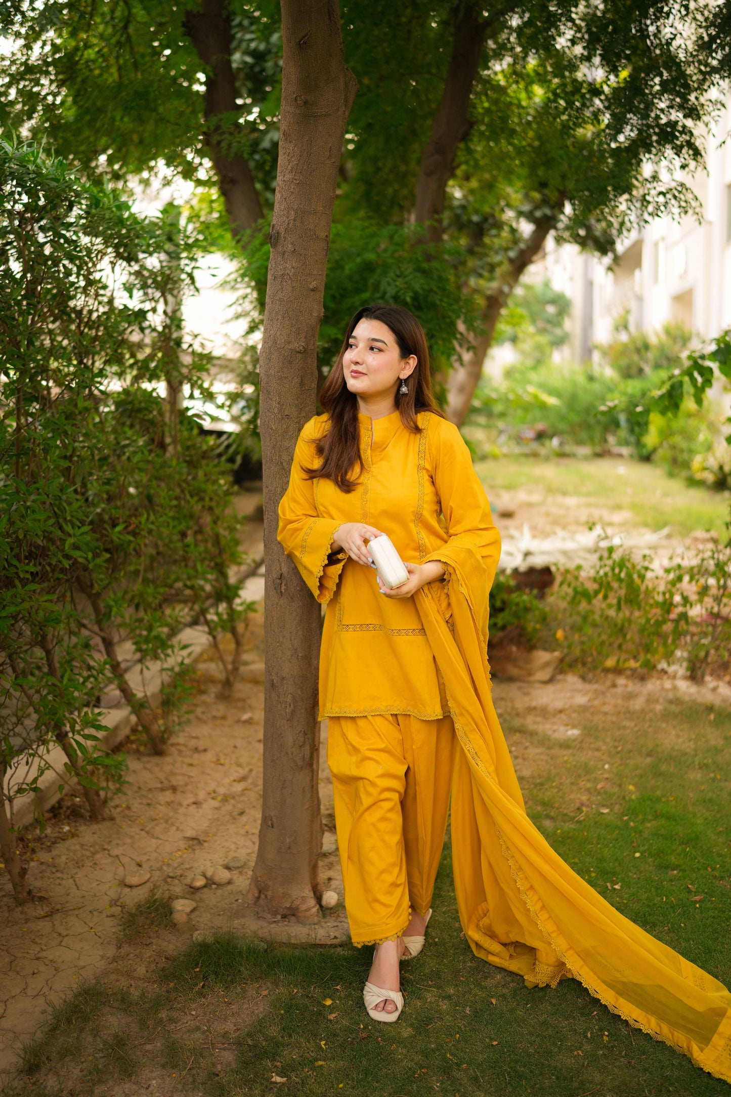 Rs 8000 Aneelas Stitched Solid Lawn 3pc with Shalwar & Chiffon Duppata [SL-16][Dispatch Time 2 Month]