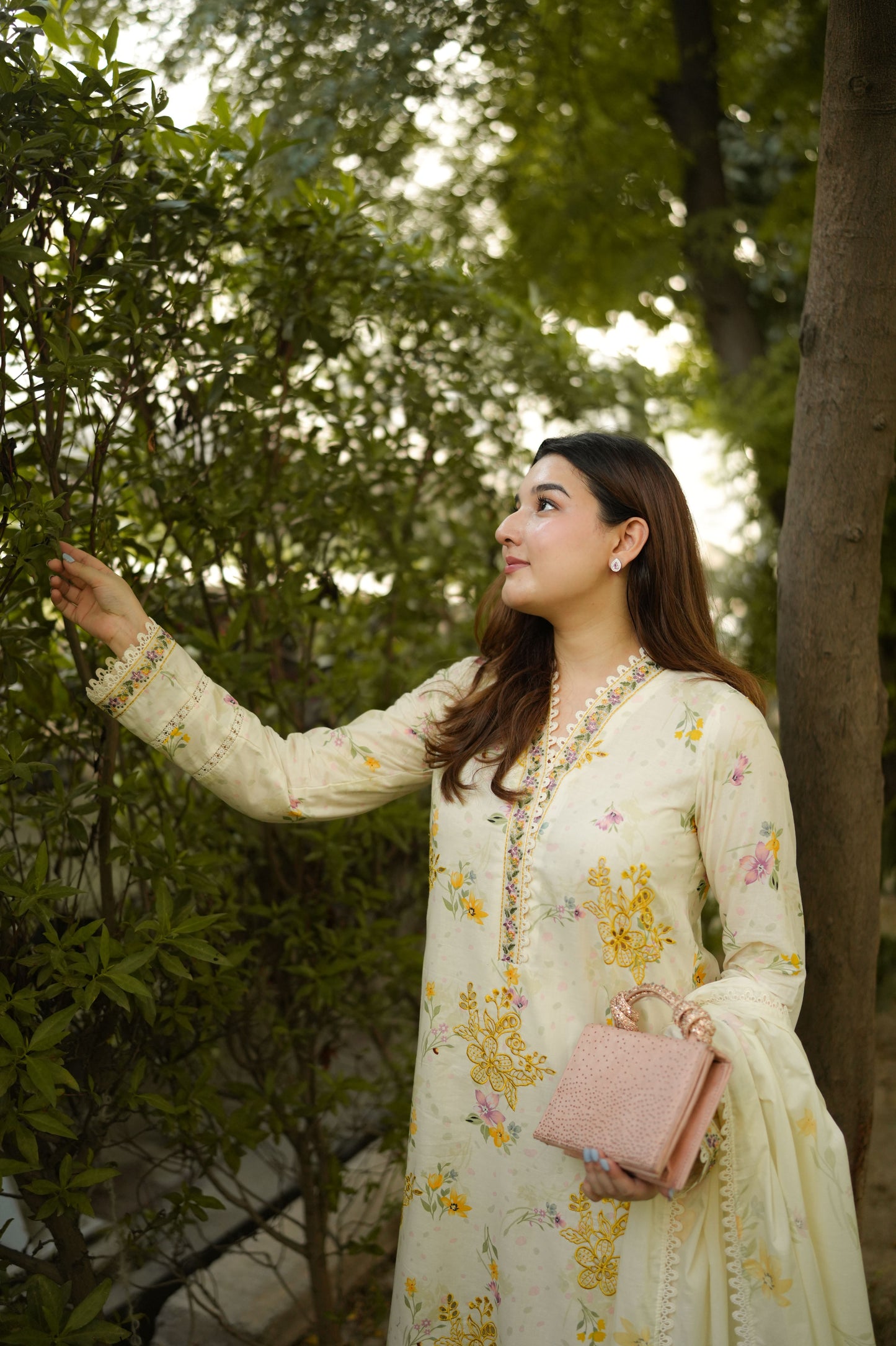 Rs 13500 Aneelas Stitched Lawn Print Emb 3pc Chiffon Duppata [SPR-26-82-B] [Dispatch Time 2 Months]