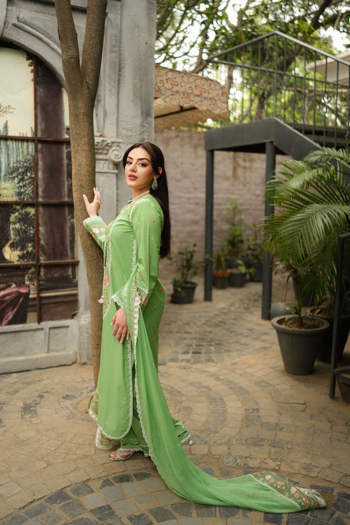 Aneelas Lawn Emb Shirt Trouser 2pc [LUX-26-111] [Dispatch Time 2 Months]