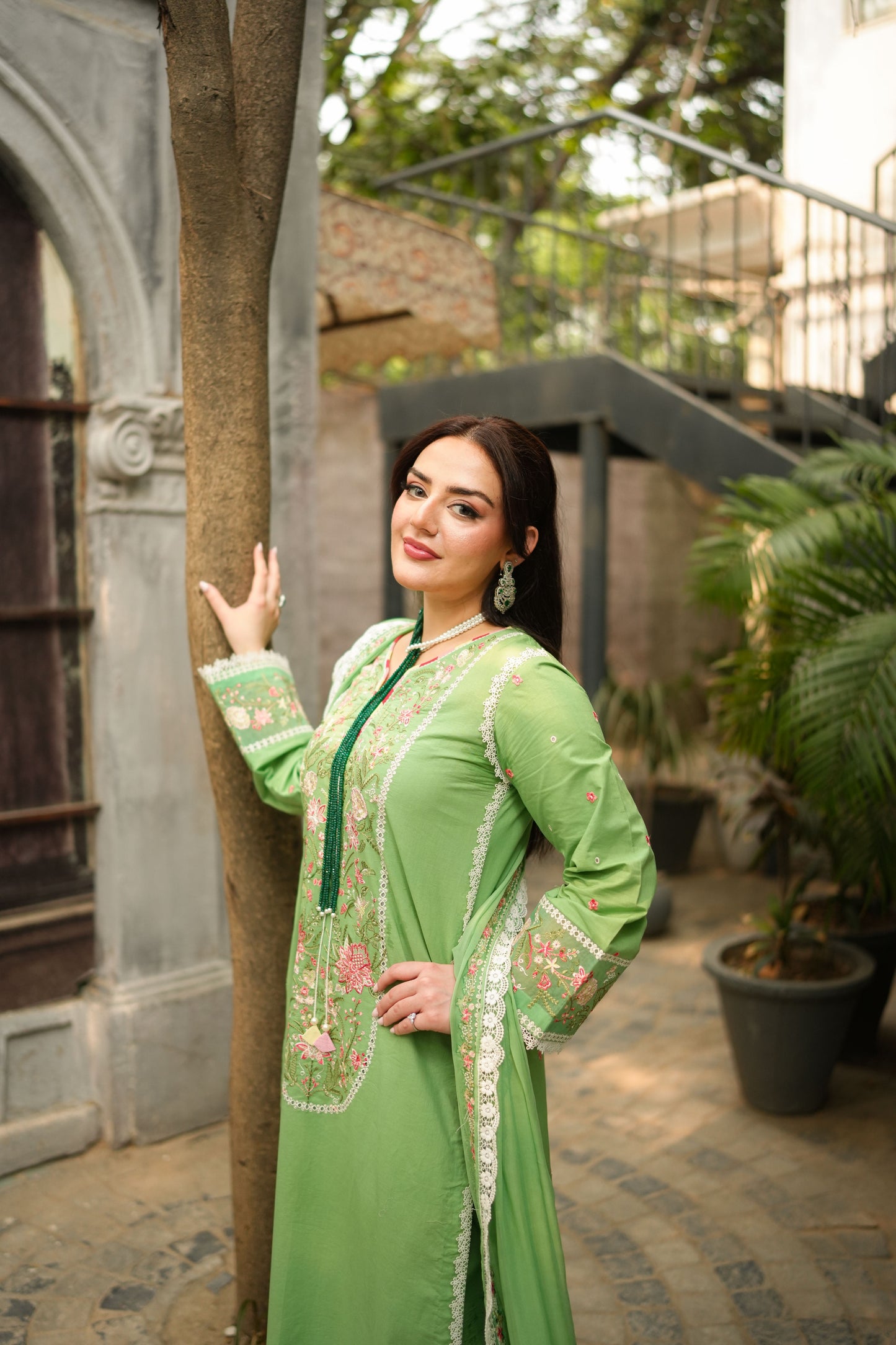 Aneelas Lawn Emb Shirt Trouser 2pc [LUX-26-111] [Dispatch Time 2 Months]