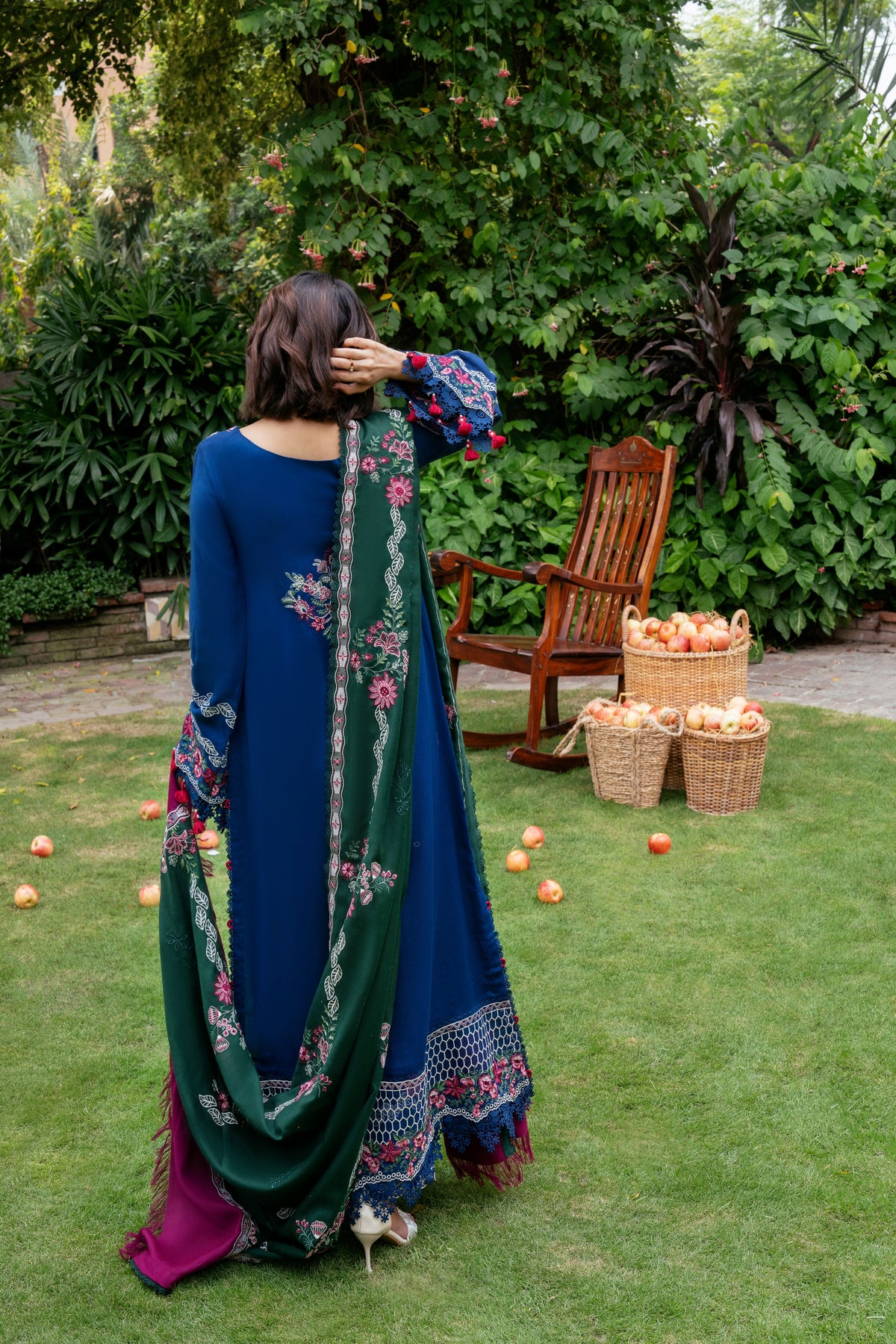 Aneelas Luxury Twill Emb 3pc Pashmina Shawl [WLUX-26-06] [Dispatch Time 2.5 Months]