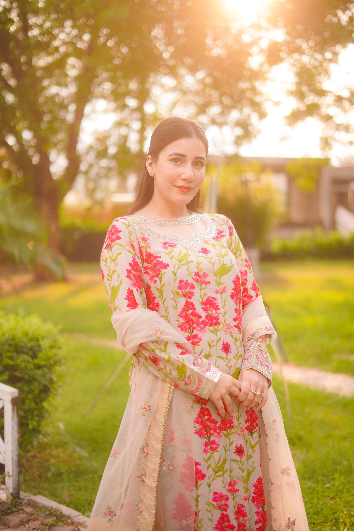 Rs 15500 Aneelas Stitched Raw silk Emb Shirt Trouser Net Emb Duppata 3pc [FC-06-A] [Dispatch Time 2 Months]
