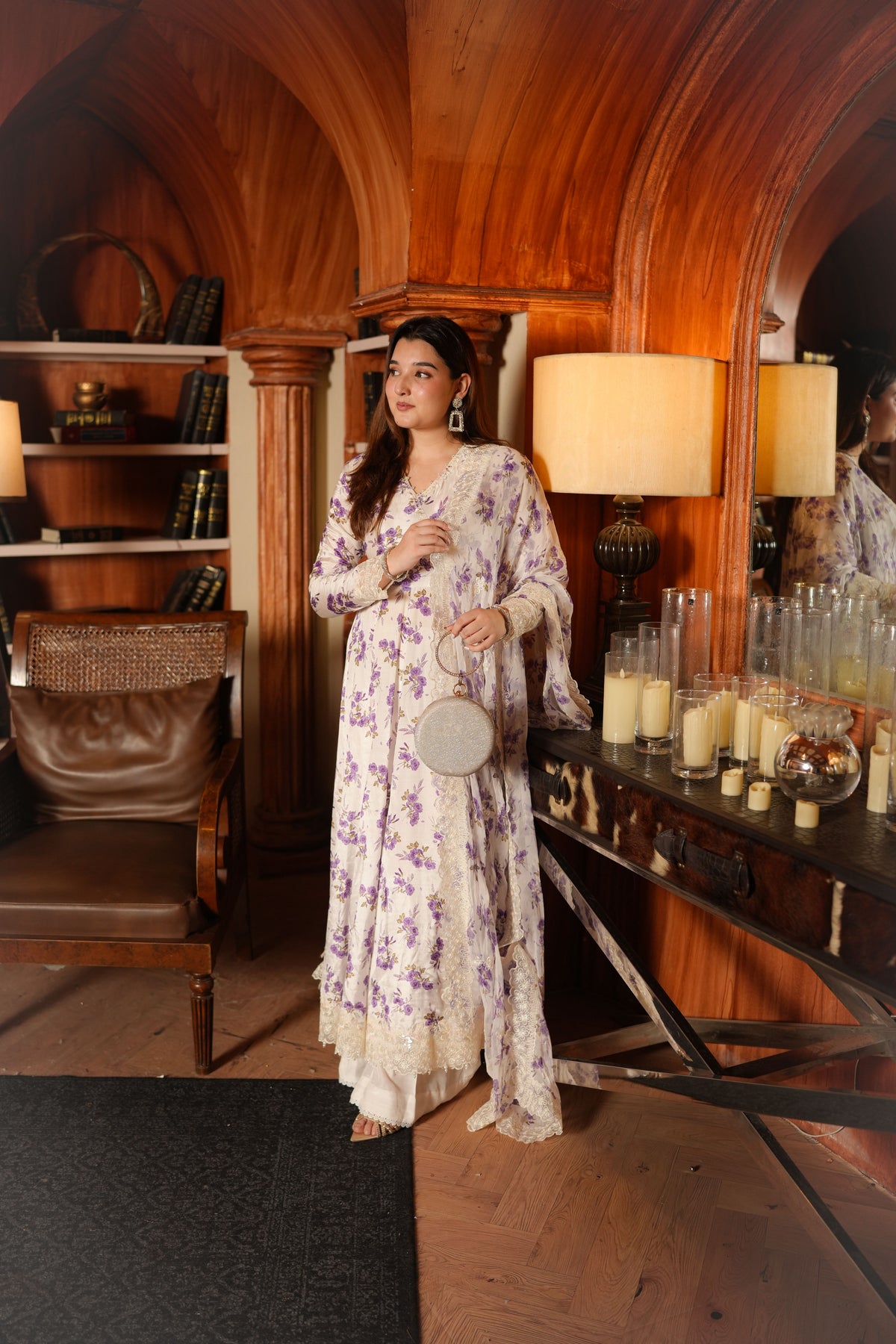 Aneelas Raw Silk Semi Formal Emb 3pc Frock Emb Chiffon Duppata [FC-38] [Dispatch Time 2 Months]