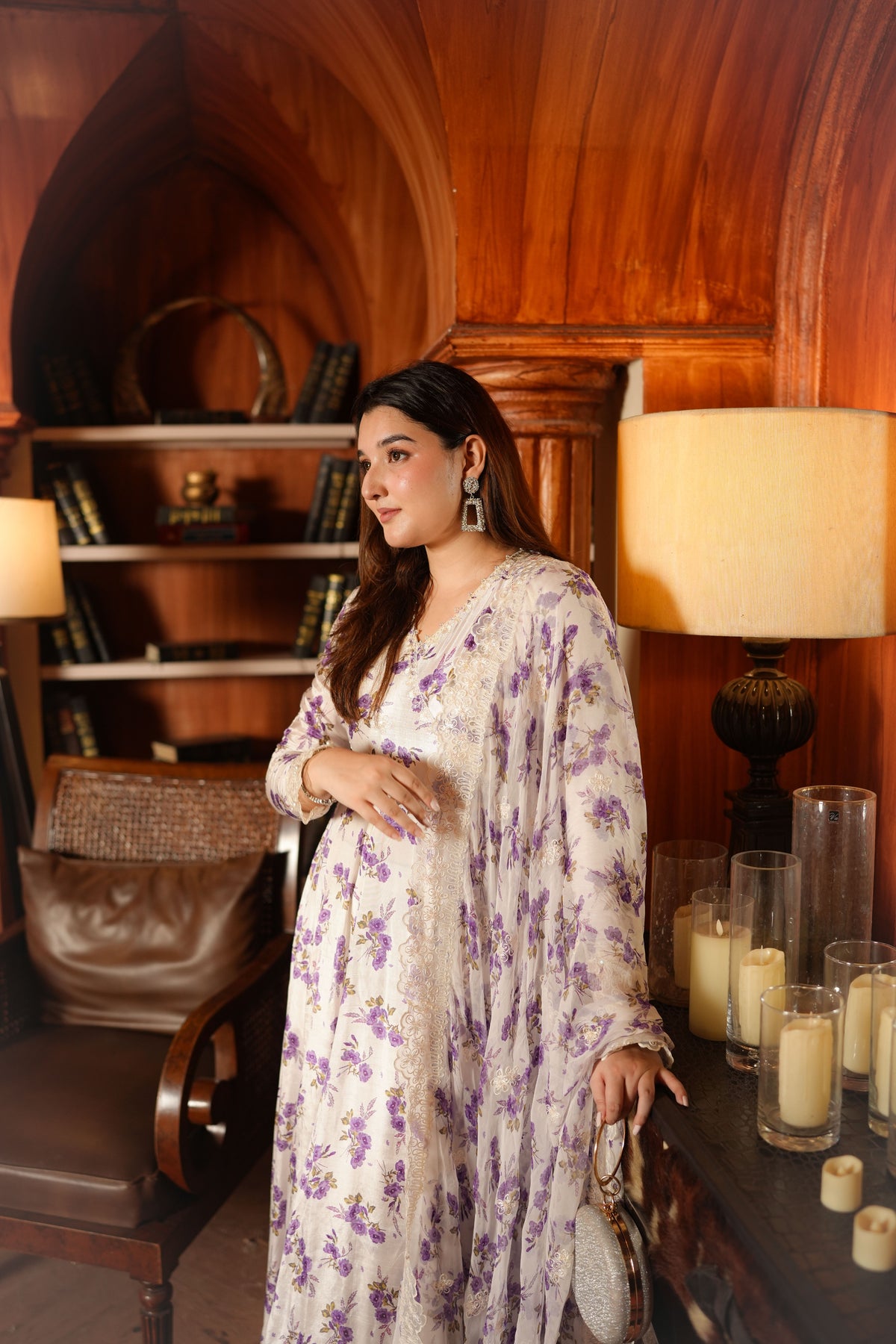 Aneelas Raw Silk Semi Formal Emb 3pc Frock Emb Chiffon Duppata [FC-38] [Dispatch Time 2 Months]