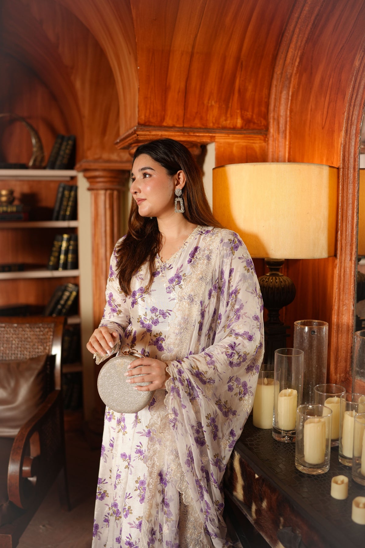 Aneelas Raw Silk Semi Formal Emb 3pc Frock Emb Chiffon Duppata [FC-38] [Dispatch Time 2 Months]