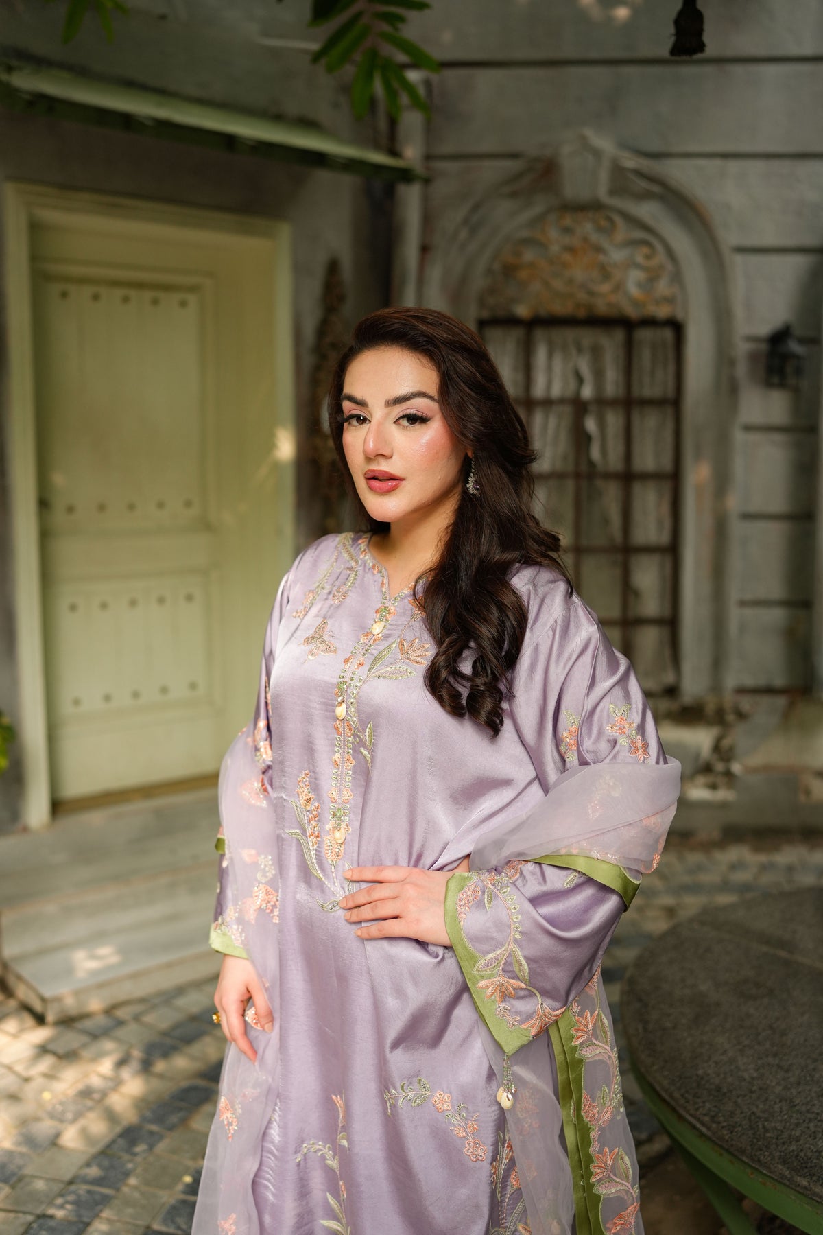 Aneelas Shamoz Silk Emb Festive 3pc Organza Duppata [FC-43] [Dispatch Time 2 Months]