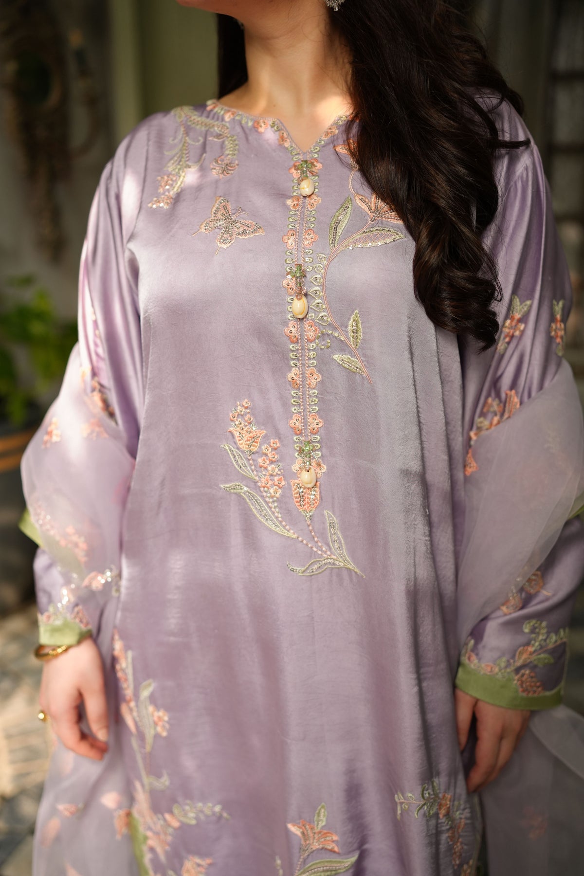 Aneelas Shamoz Silk Emb Festive 3pc Organza Duppata [FC-43] [Dispatch Time 2 Months]