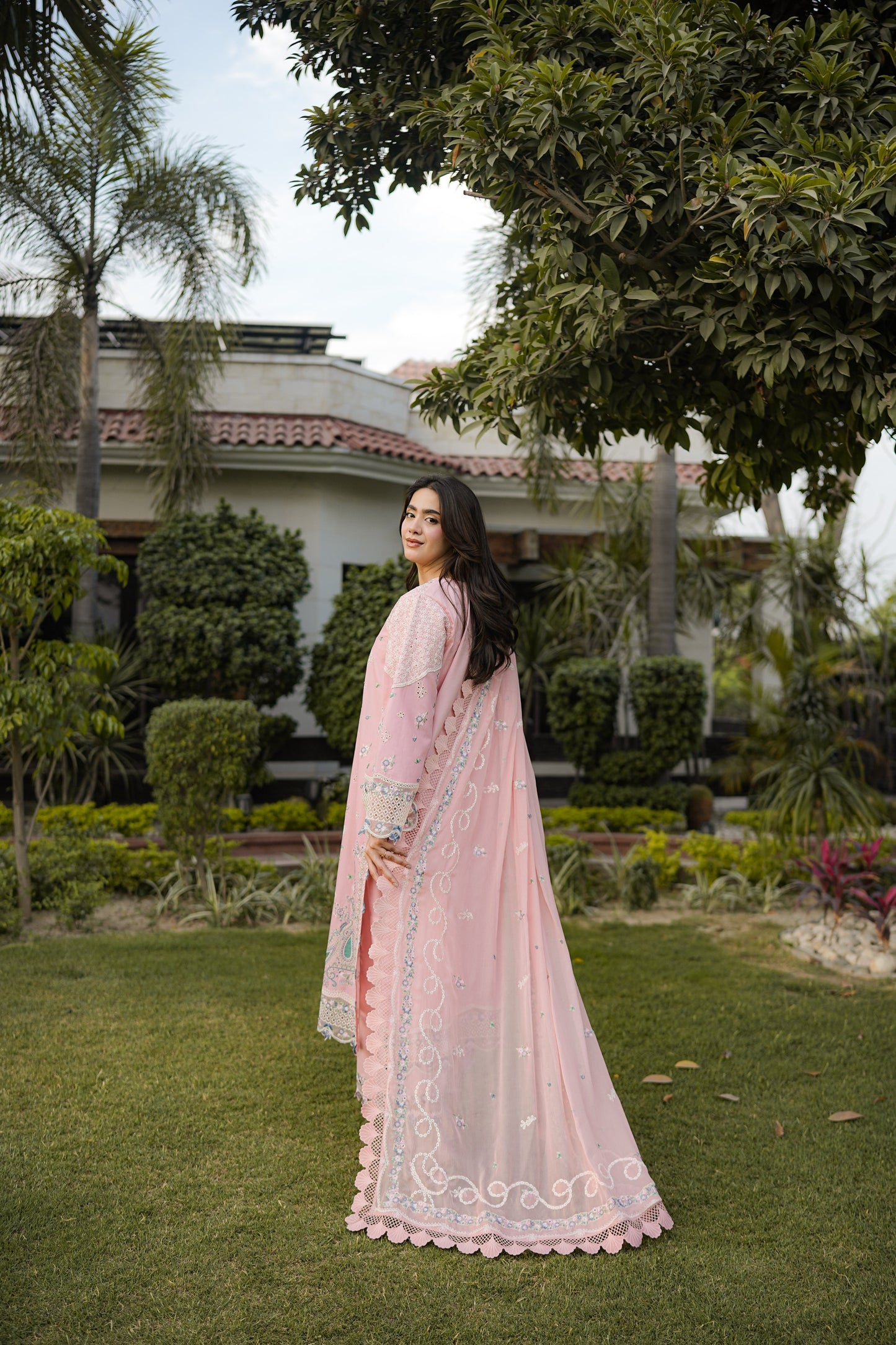 Rs 18500 Aneelas Stitched Luxury Lawn Emb 3pc Chiffon Duppata [LUX-26-21] [Dispatch Time 2 Months]