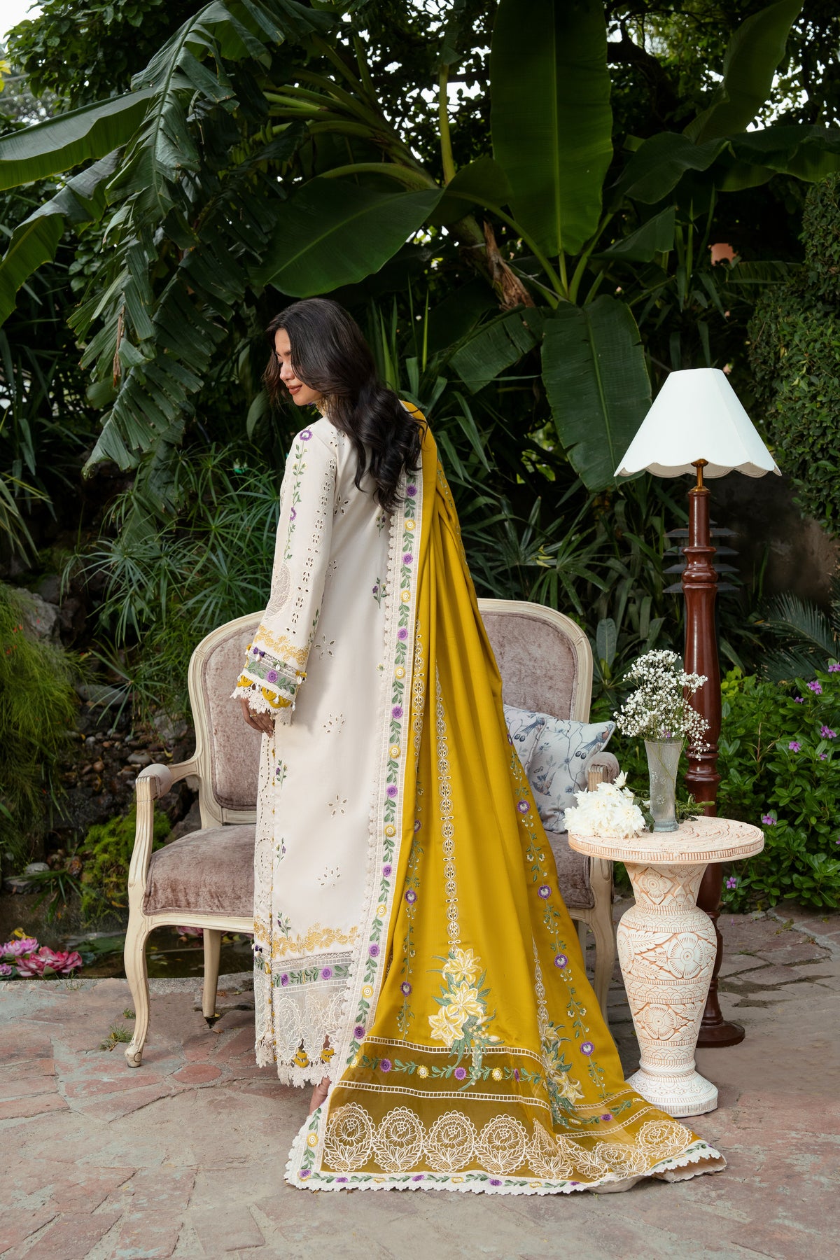 Aneelas Emb Winter Premium Pashmina Shawl With Karandi Shirt Trouser 3pc [WLUX-26-01] [Dispatch Time 2.5 Months]