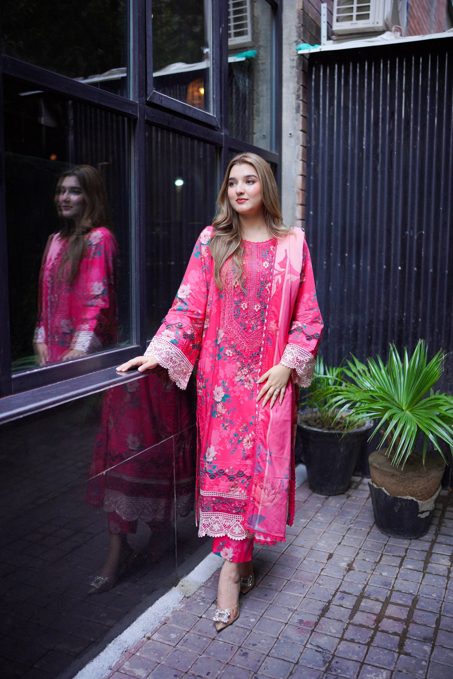 Rs 11500 Aneelas Stitched Print Linen Emb 3pc [WPR-20] [Dispatch Time 2 Months]