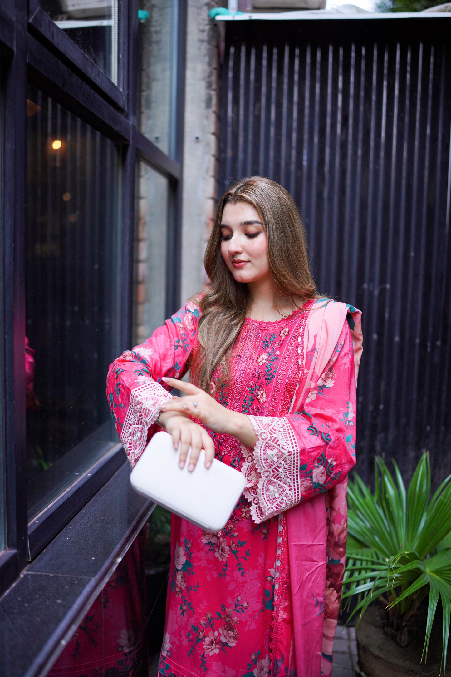 Rs 11500 Aneelas Stitched Print Linen Emb 3pc [WPR-20] [Dispatch Time 2 Months]