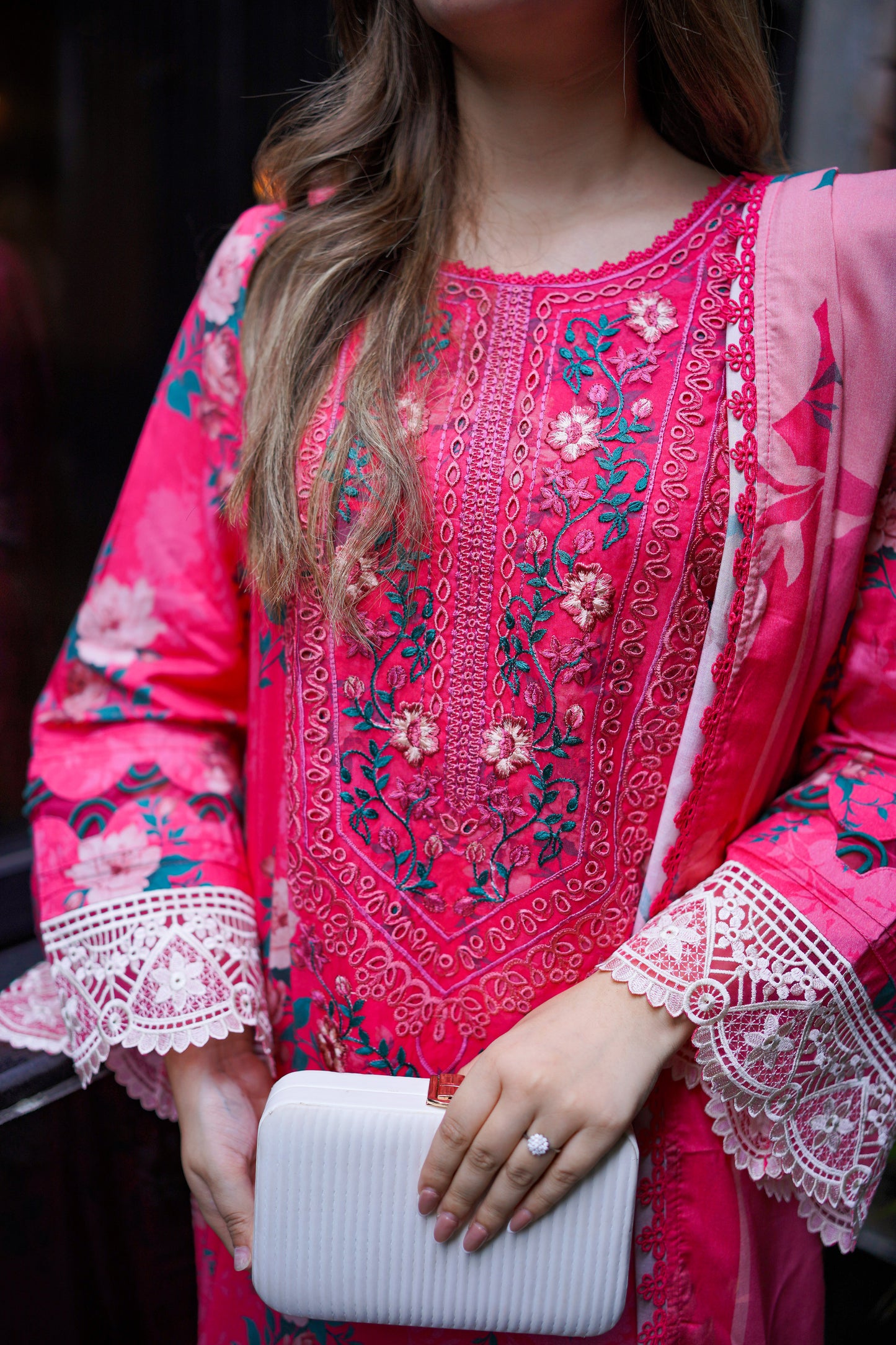 Rs 11500 Aneelas Stitched Print Linen Emb 3pc [WPR-20] [Dispatch Time 2 Months]