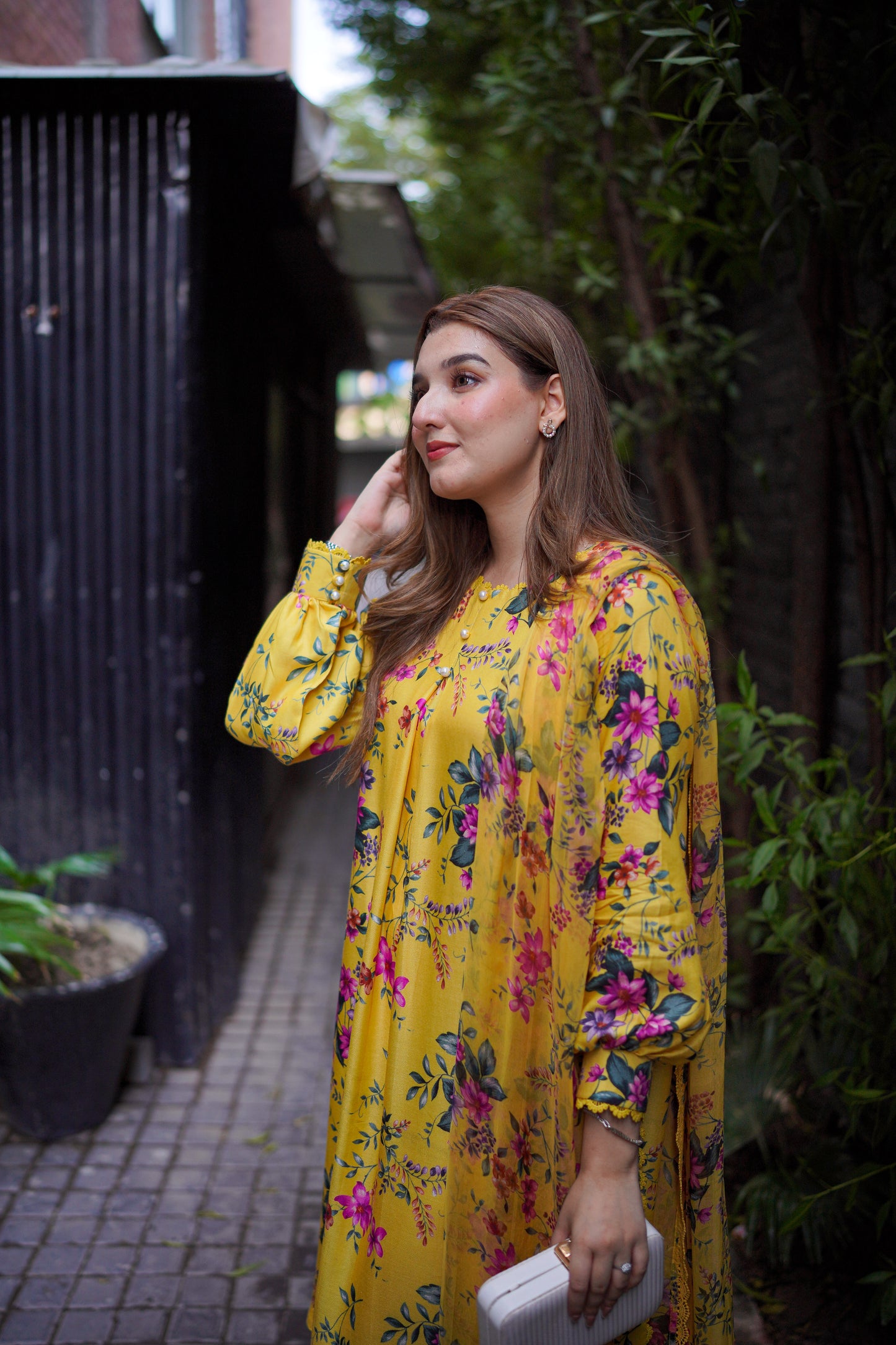 Rs 7200 Aneelas Stitched Khadar Shirt Trouser Chiffon Duppata 3pc [WPR-18] [Dispatch Time 2 Months]