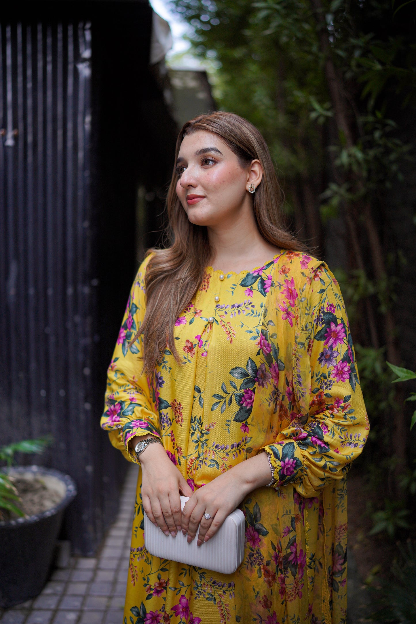 Rs 7200 Aneelas Stitched Khadar Shirt Trouser Chiffon Duppata 3pc [WPR-18] [Dispatch Time 2 Months]