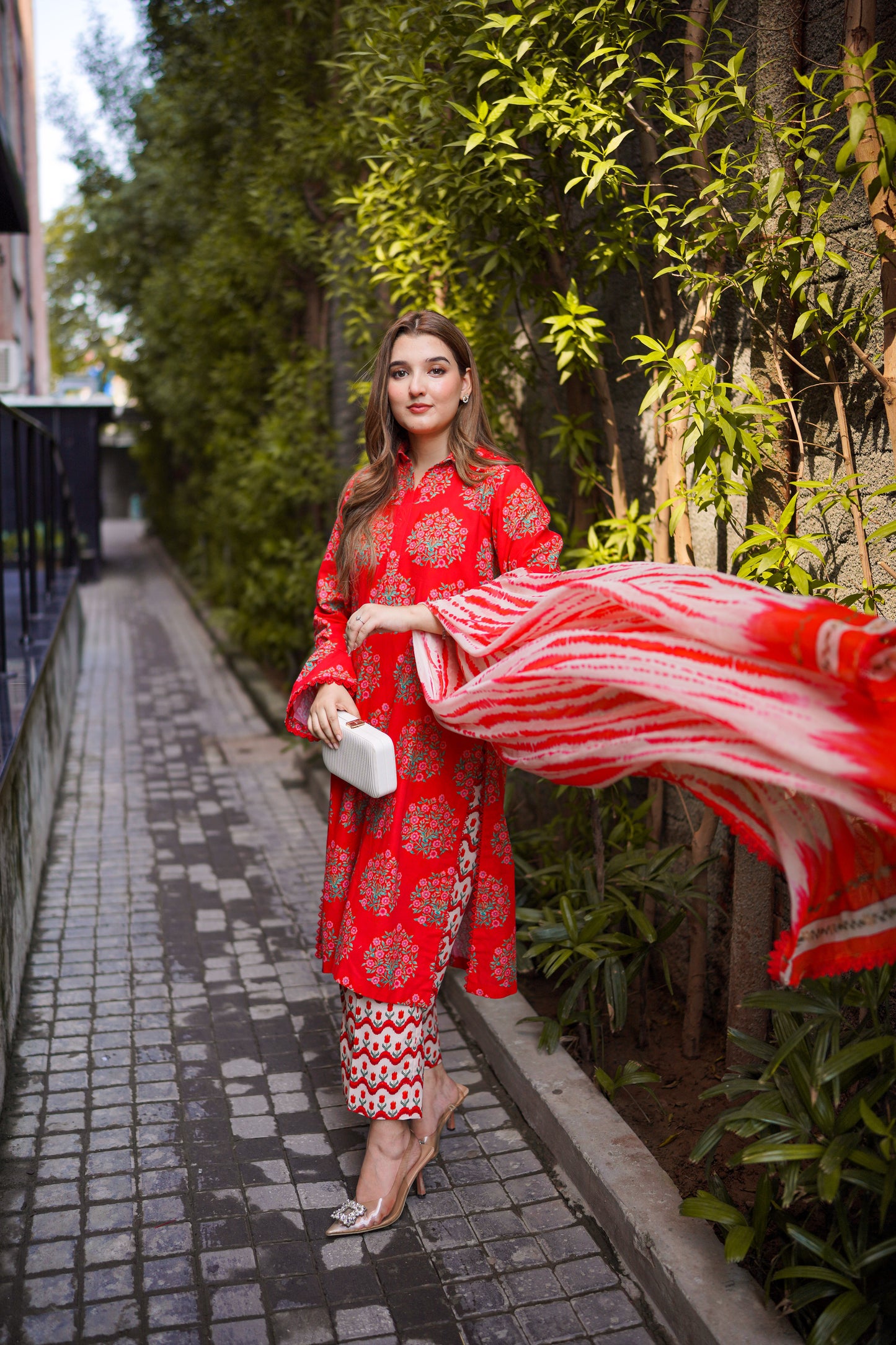 Aneelas Stitched Khadar Shirt Trouser Chiffon Duppata 3pc [WPR-16-A] [Dispatch Time 2 Months]