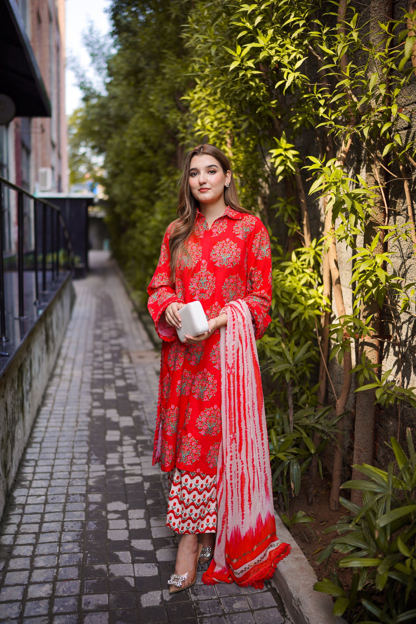 Aneelas Stitched Khadar Shirt Trouser Chiffon Duppata 3pc [WPR-16-A] [Dispatch Time 2 Months]