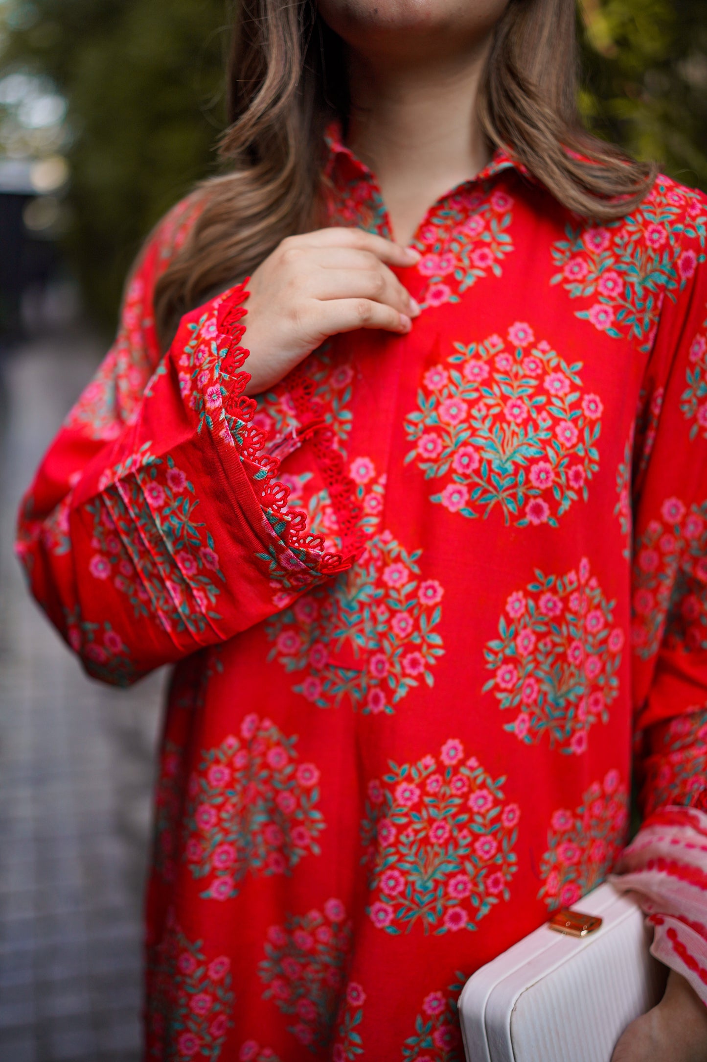 Aneelas Stitched Khadar Shirt Trouser Chiffon Duppata 3pc [WPR-16-A] [Dispatch Time 2 Months]