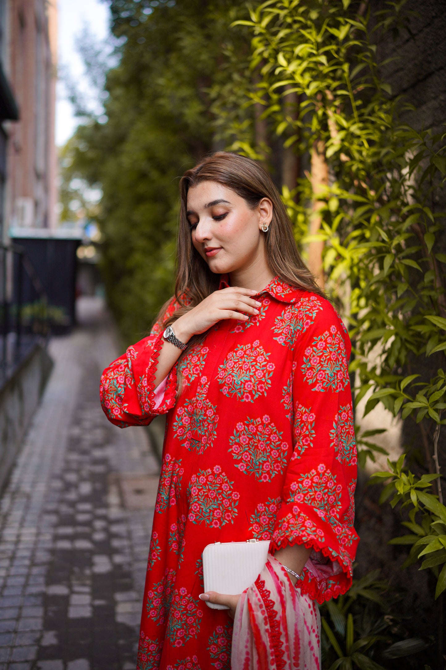 Aneelas Stitched Khadar Shirt Trouser Chiffon Duppata 3pc [WPR-16-A] [Dispatch Time 2 Months]