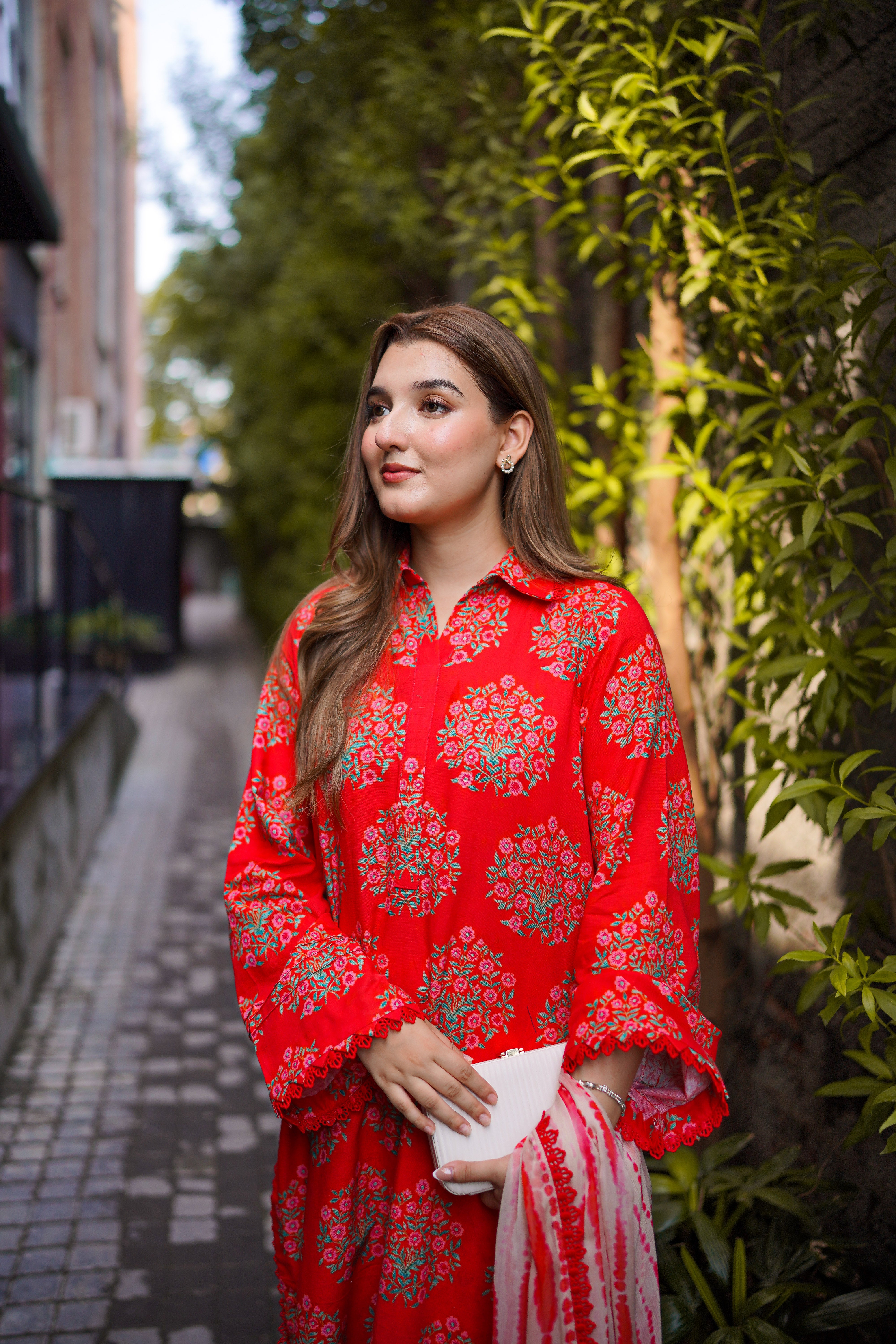 Aneelas Stitched Khadar Shirt Trouser Chiffon Duppata 3pc [WPR-16-A] [Dispatch Time 2 Months]