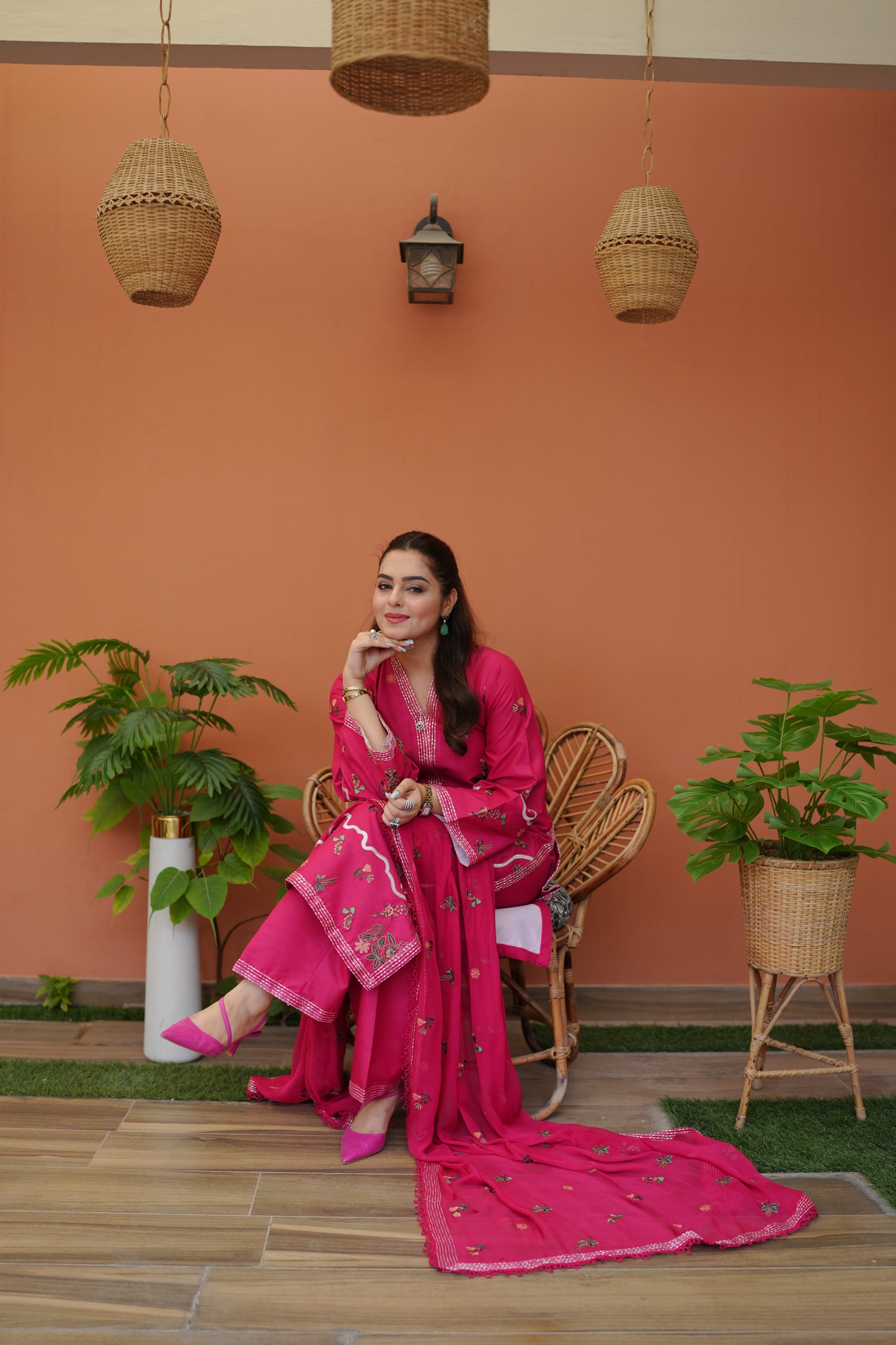 Rs 12000 Aneelas Stitched Lawn Emb 3pc Chiffon Duppata [LUX-26-104] [Dispatch Time 2 Months]