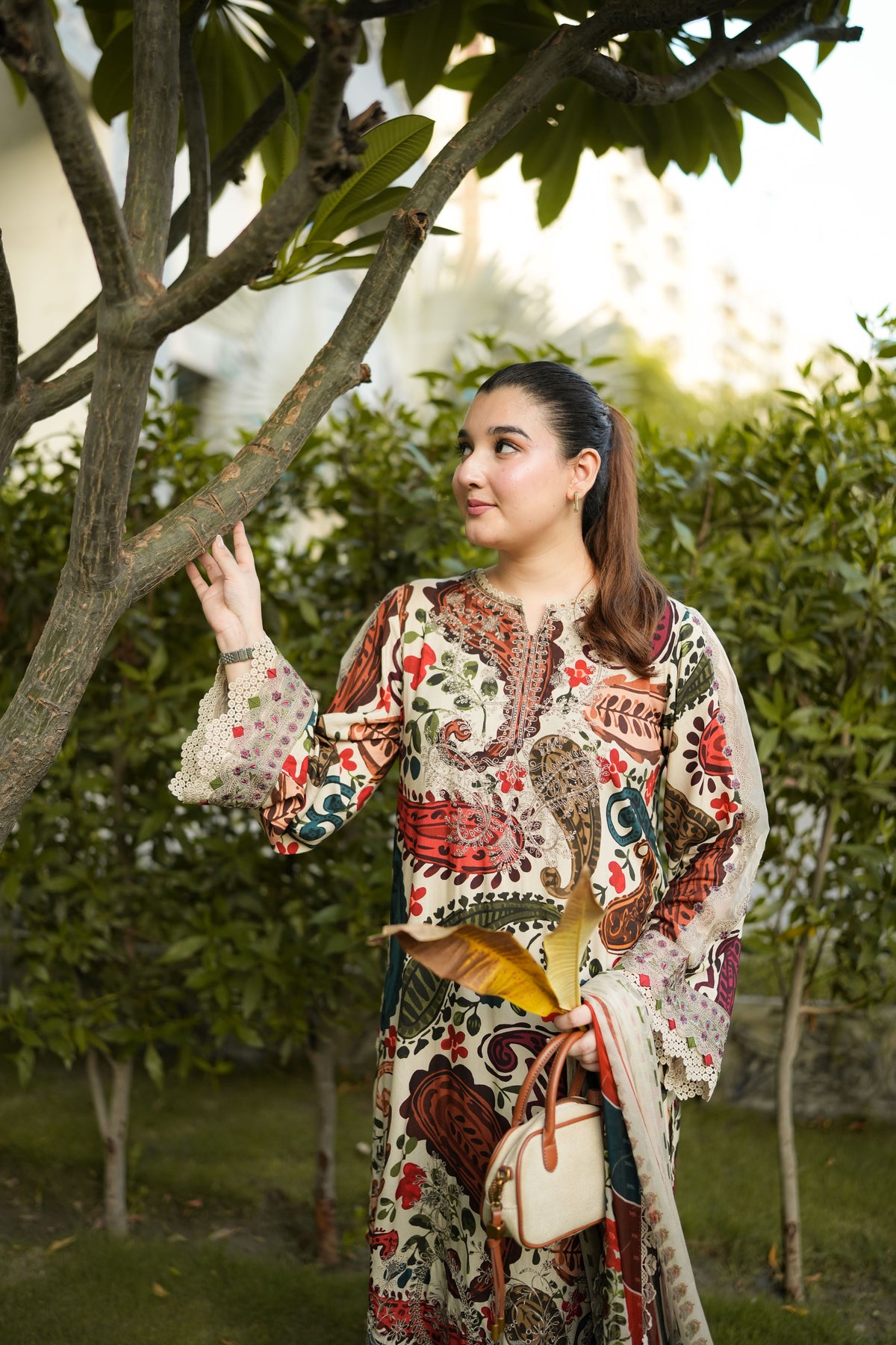 Aneelas Viscose Print Emb 3pc Viscose Duppata [VC-26-03-A] [Dispatch Time 2 Months]