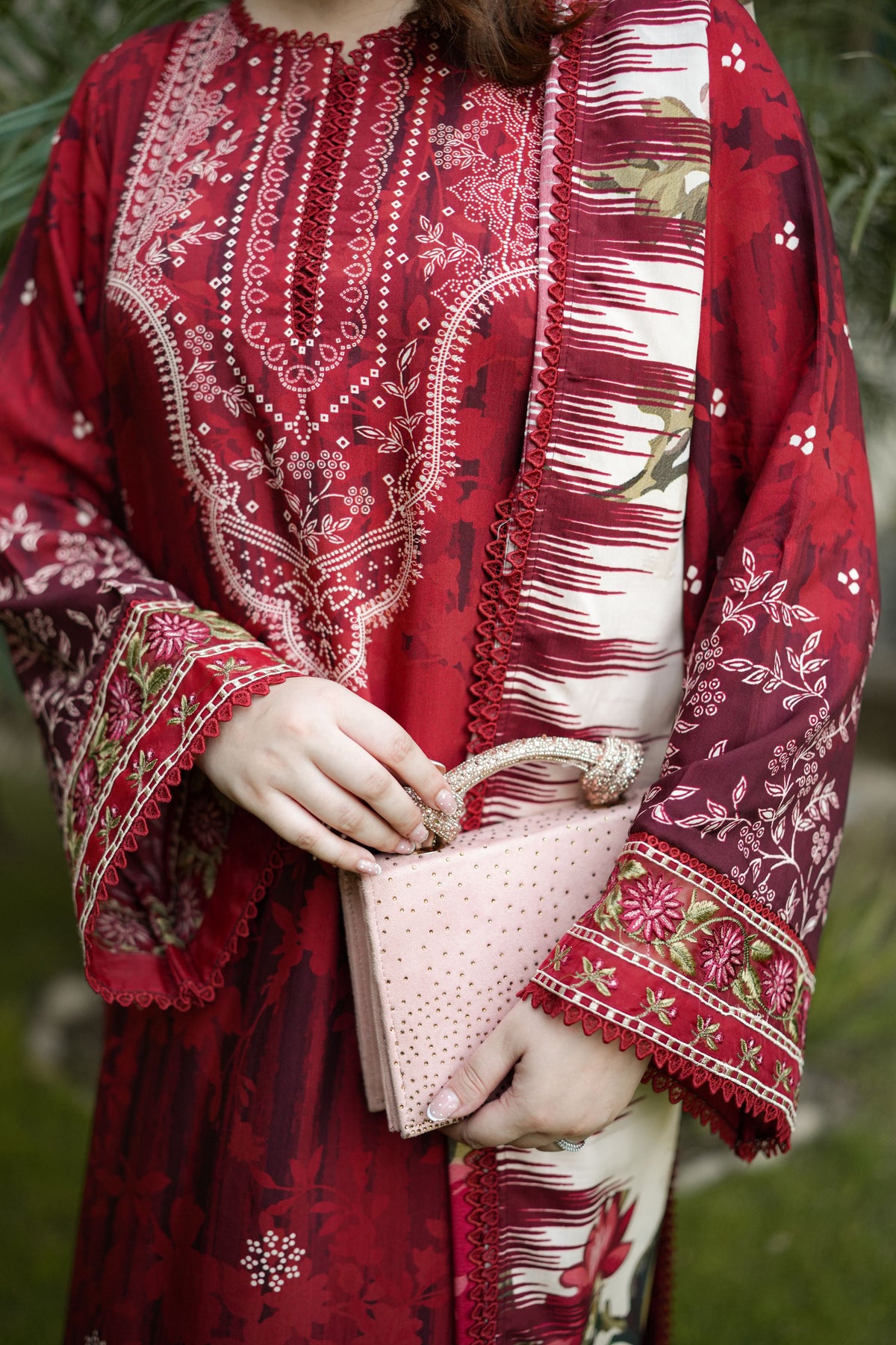 Aneelas Linen Print Emb 3pc Viscose Duppata [VC-26-20-A] [Est Dispatch Time 2 Months]