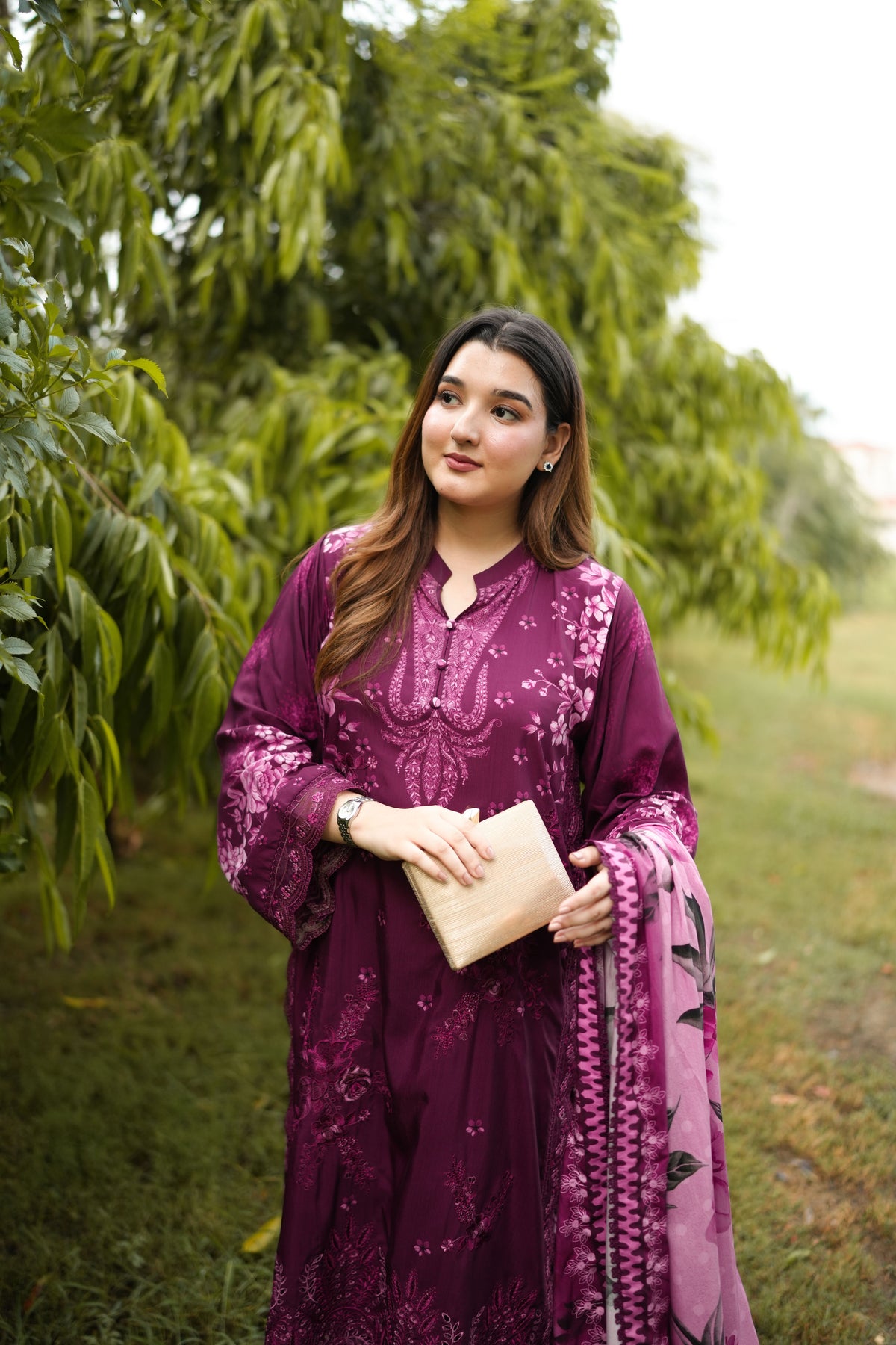 Aneelas Viscose Print Emb 3pc With Viscose Duppata [VC-26-13] [Dispatch Time 2 Month]