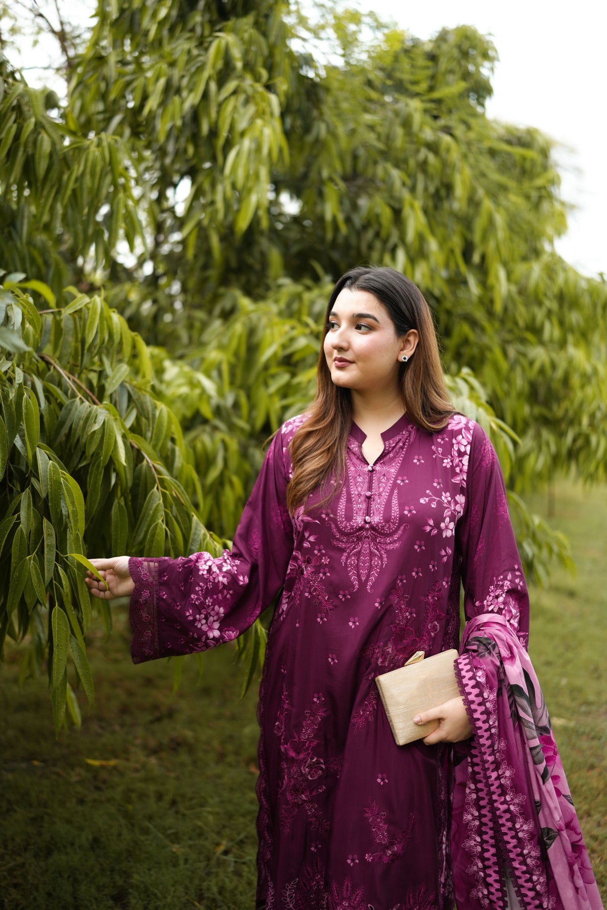 Aneelas Viscose Print Emb 3pc With Viscose Duppata [VC-26-13] [Dispatch Time 2 Month]