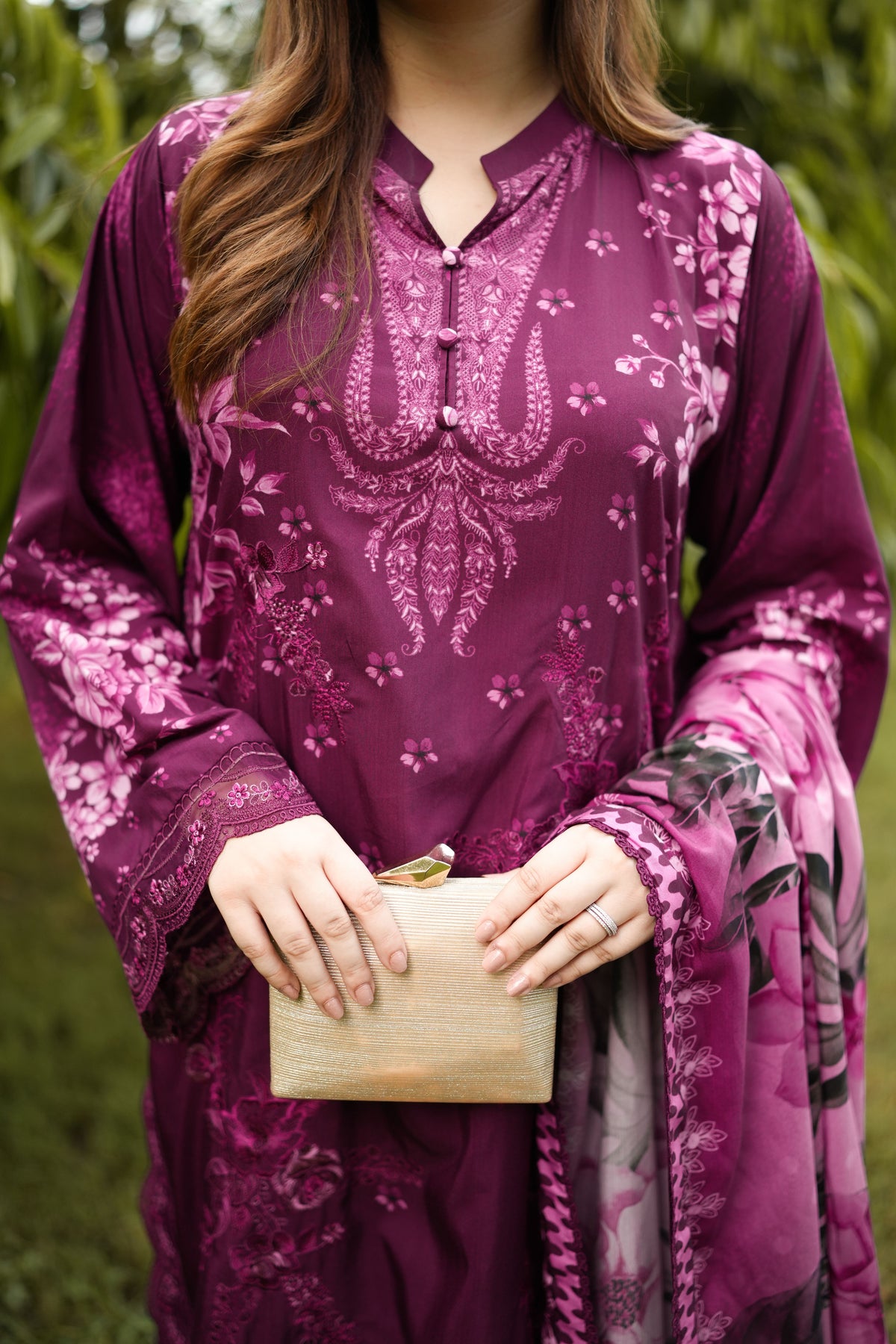 Aneelas Viscose Print Emb 3pc With Viscose Duppata [VC-26-13] [Dispatch Time 2 Month]