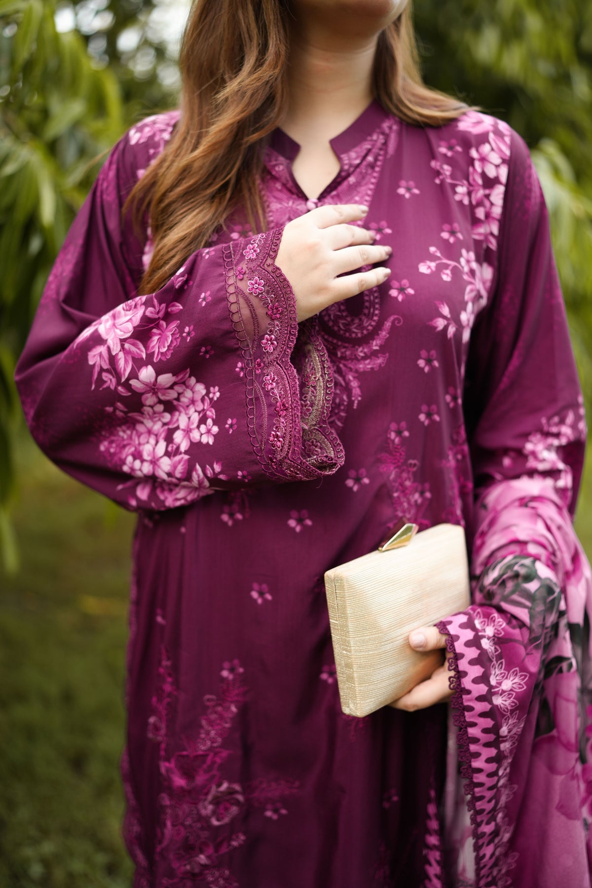 Aneelas Viscose Print Emb 3pc With Viscose Duppata [VC-26-13] [Dispatch Time 2 Month]