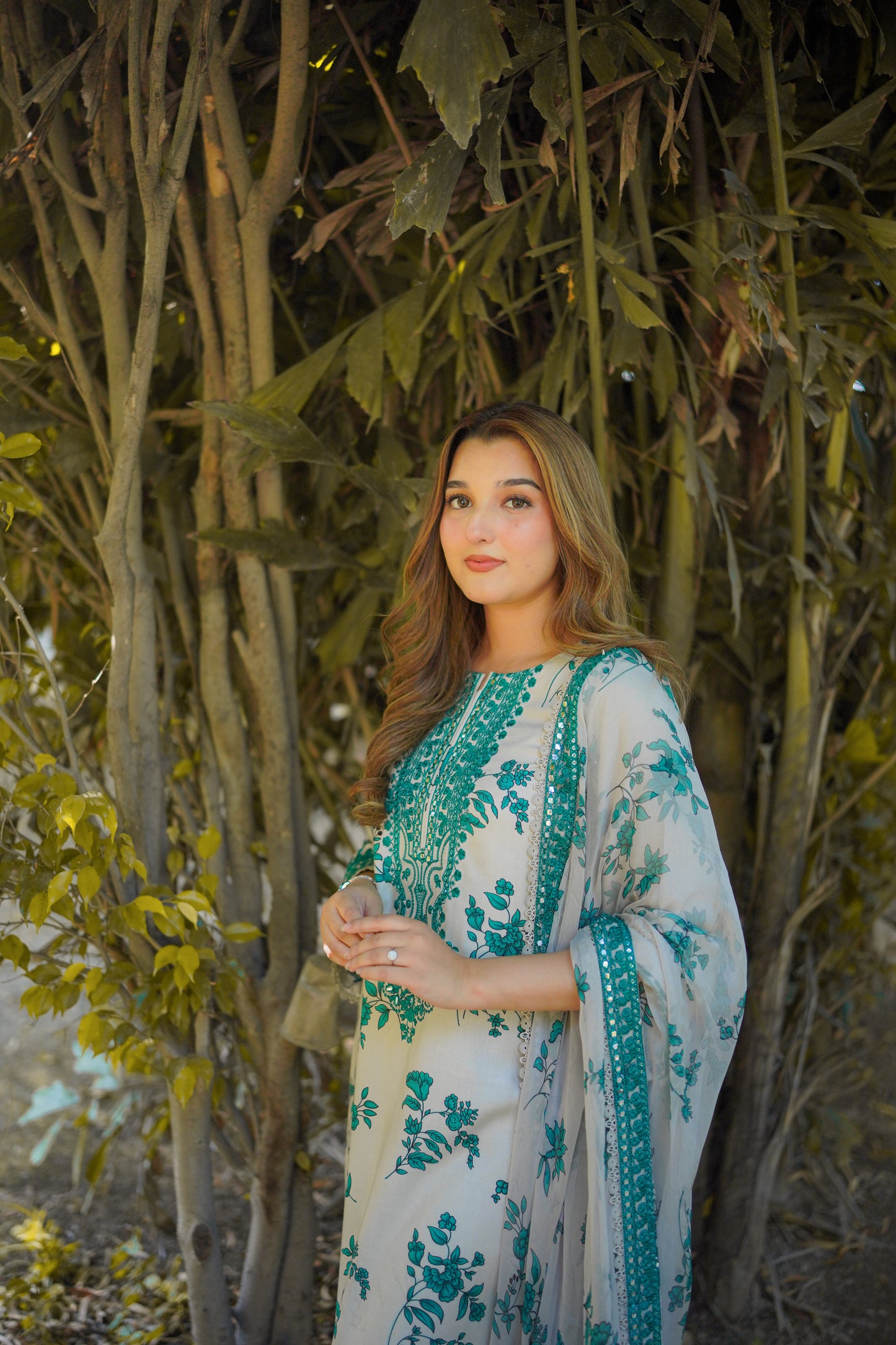 Rs 12800 Aneelas Stitched Twill Emb Chiffon Duppata 3pc [WPR-23] [Dispatch Time 2 Months]