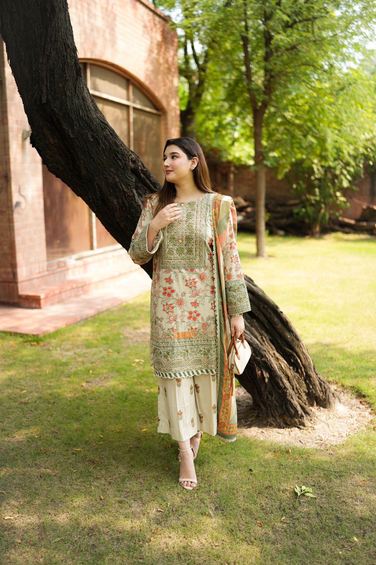 Aneelas Viscose Emb 3pc Chiffon Duppata [VC-26-17-B] [Dispatch Time 2 Months]