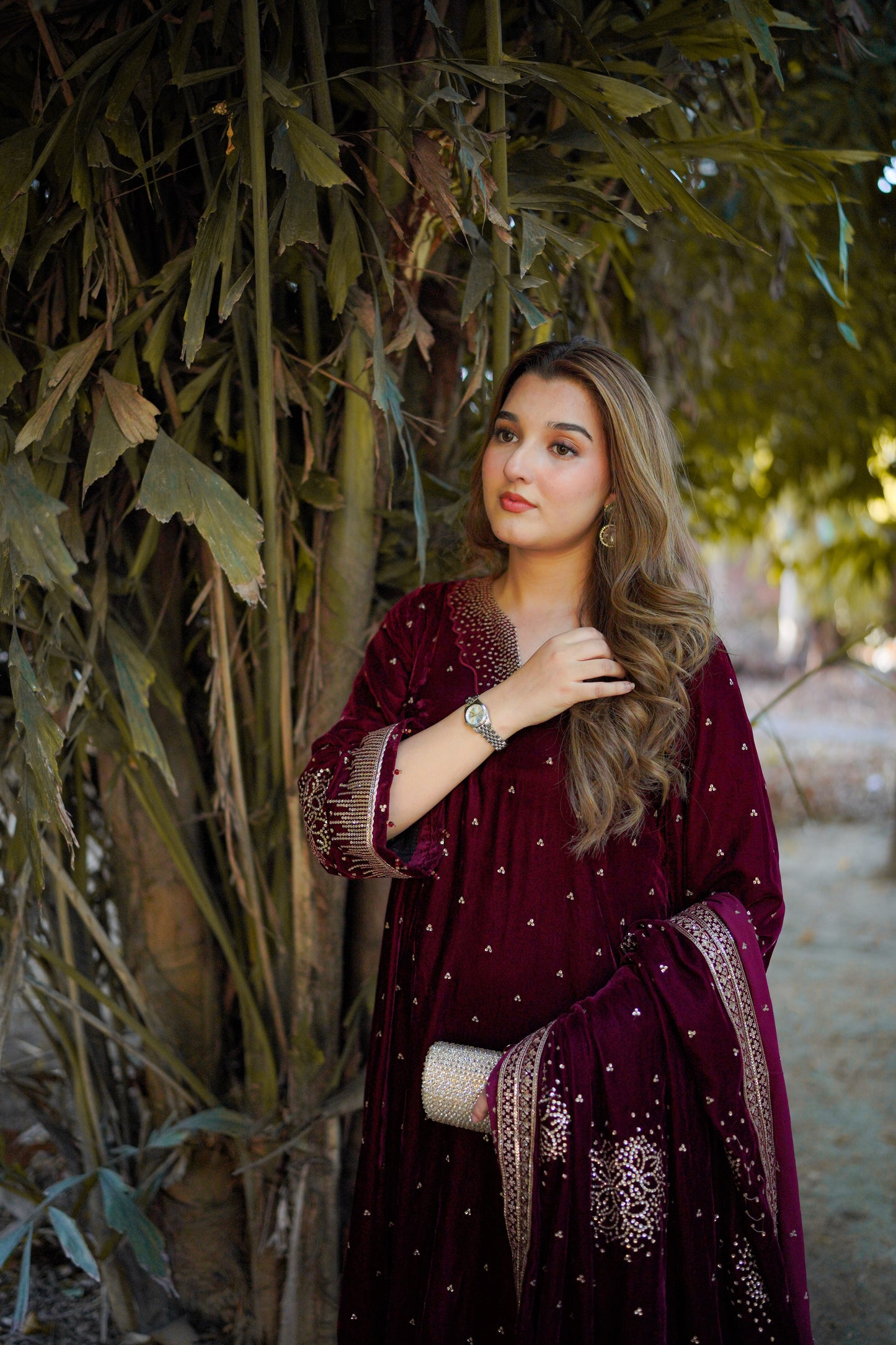 Rs 19500 Aneelas Stitched Velvet Emb 3pc [VT-05] [Dispatch Time 2 Months]