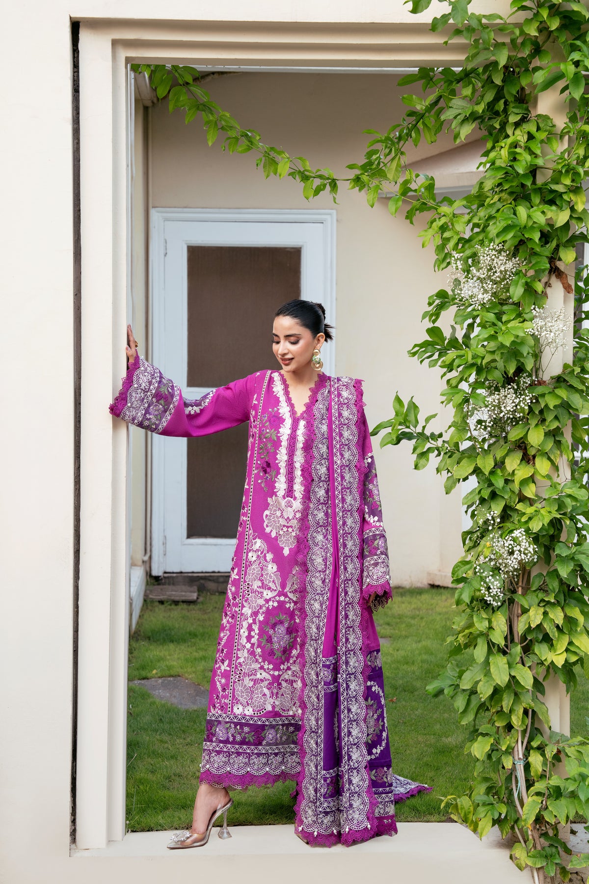 Aneelas Karandi Emb 3pc Karandi Shawl [WLUX-26-13] [Dispatch Time 2.5 Months]