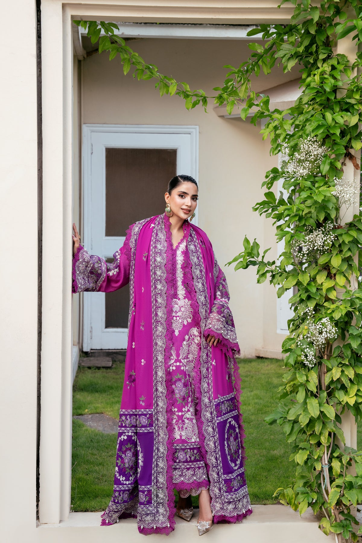Aneelas Karandi Emb 3pc Karandi Shawl [WLUX-26-13] [Dispatch Time 2.5 Months]