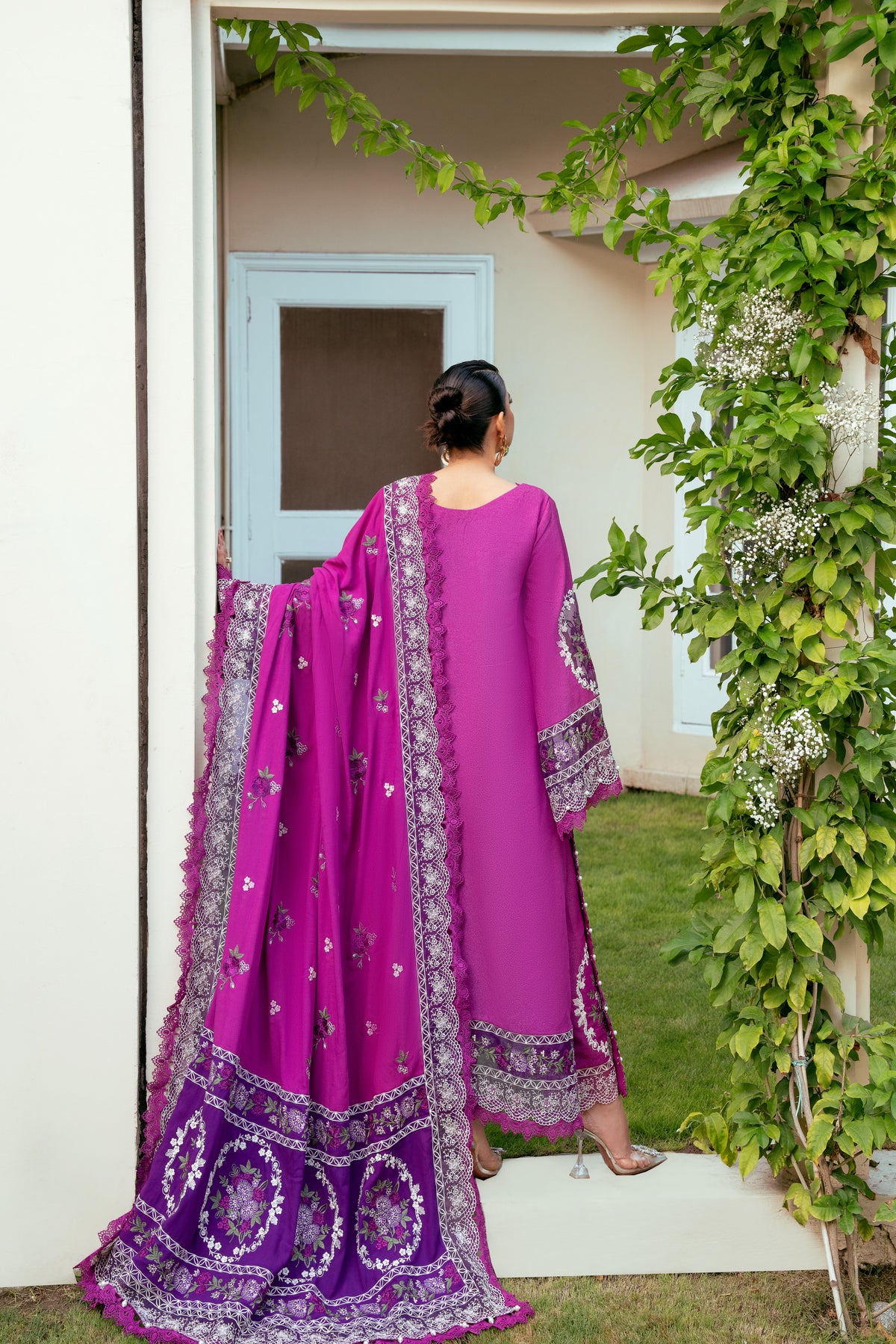 Aneelas Karandi Emb 3pc Karandi Shawl [WLUX-26-13] [Dispatch Time 2.5 Months]