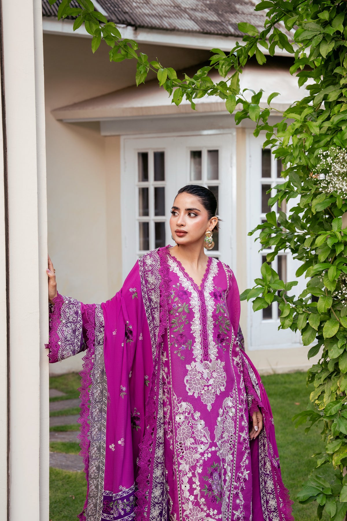 Aneelas Karandi Emb 3pc Karandi Shawl [WLUX-26-13] [Dispatch Time 2.5 Months]