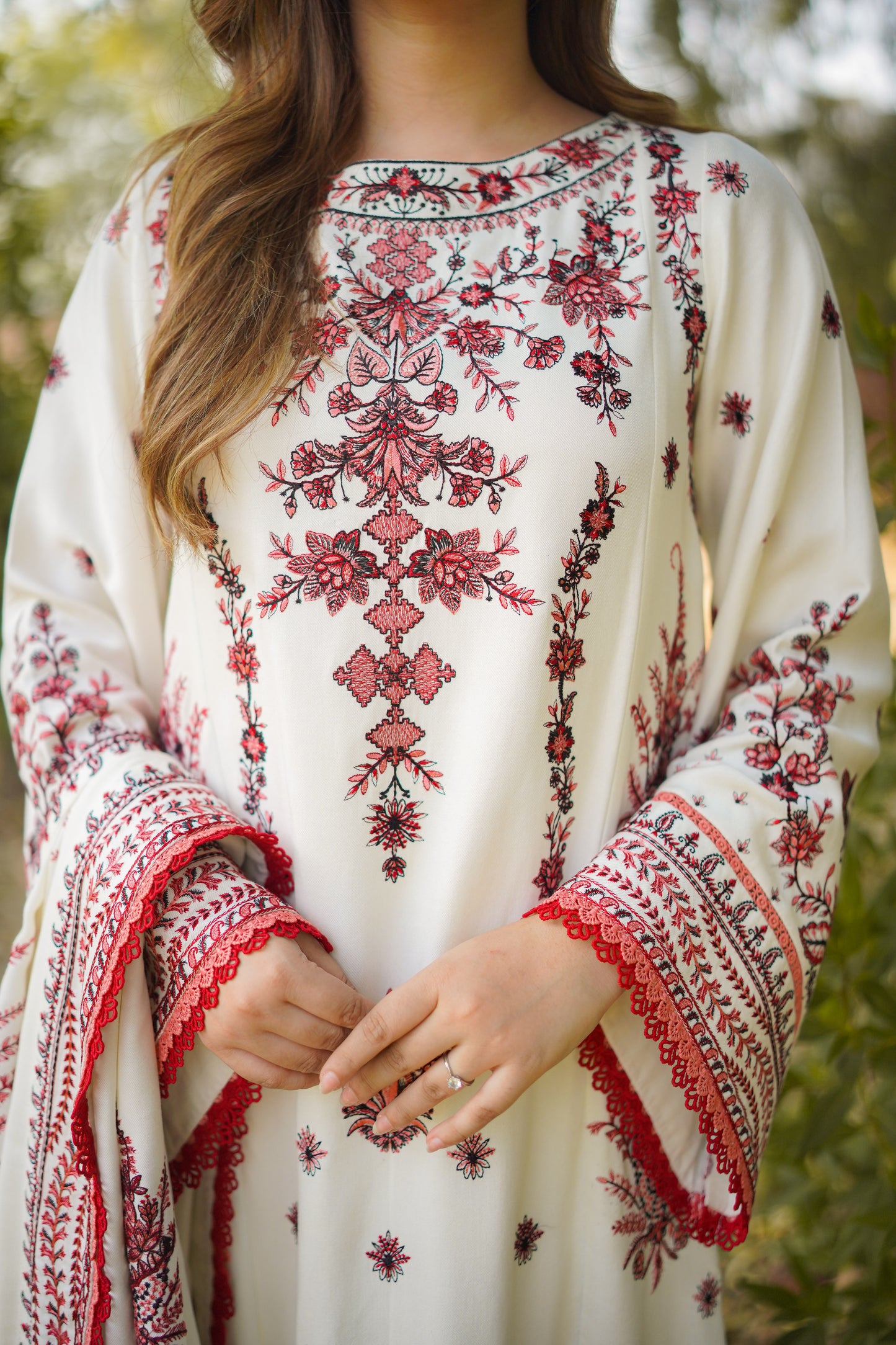 Rs 18500 Aneelas Stitched Luxury Winter Twill Emb 3pc [WLUX-05] [Dispatch Time 2 Months]