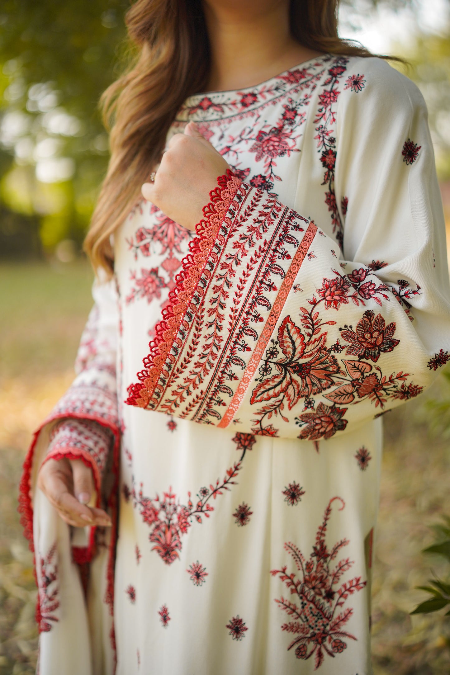 Rs 18500 Aneelas Stitched Luxury Winter Twill Emb 3pc [WLUX-05] [Dispatch Time 2 Months]