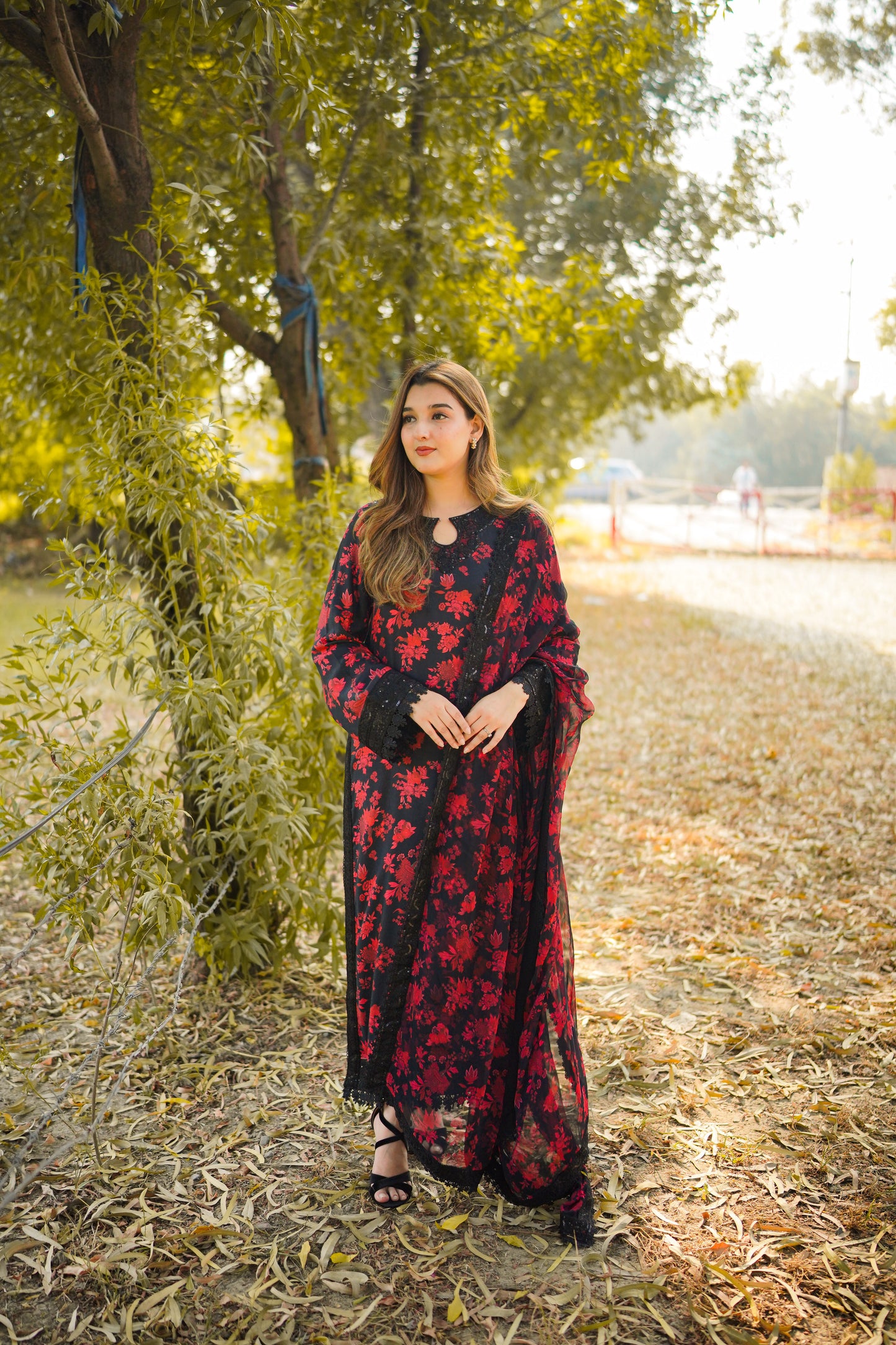 Rs 10500 Aneelas Stitched Print Khadar Emb Shirt Trouser Chiffon Duppata 3pc [WPR-21] [Dispatch Time 2 Months]