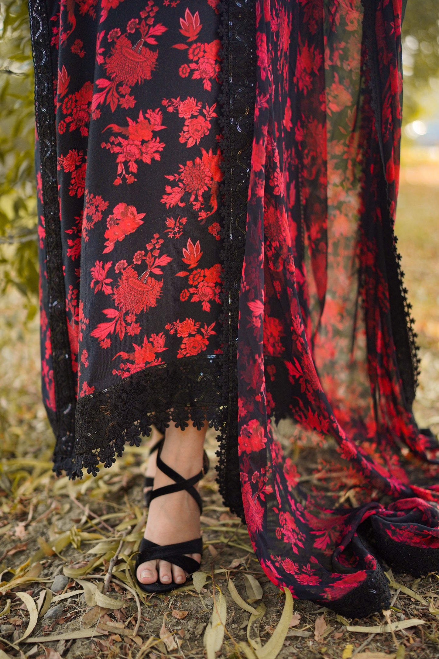 Rs 10500 Aneelas Stitched Print Khadar Emb Shirt Trouser Chiffon Duppata 3pc [WPR-21] [Dispatch Time 2 Months]