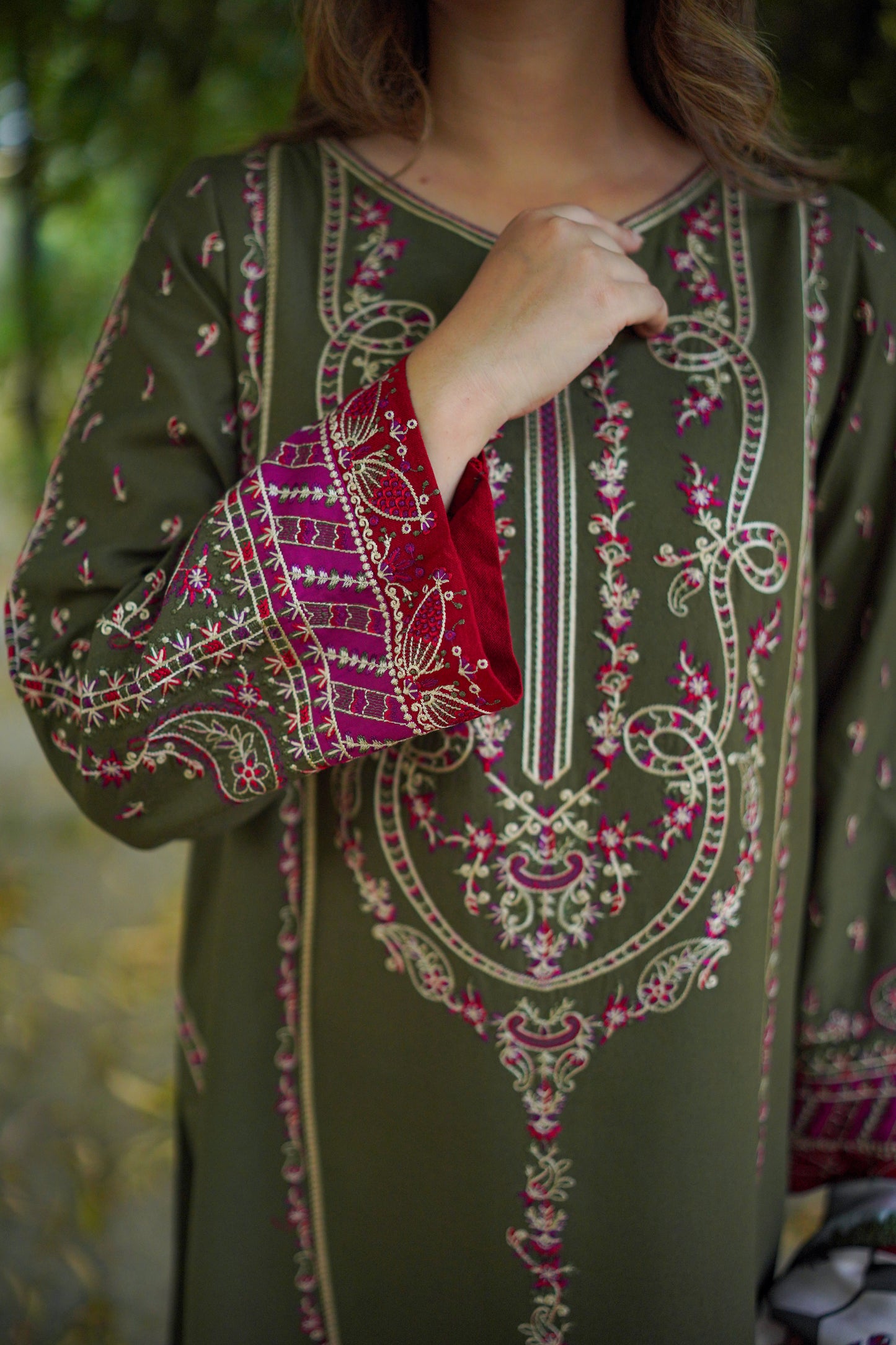 Rs 12500 Aneelas Stitched Karandi Emb 3pc [KR-03] [Dispatch Time 2 Months]