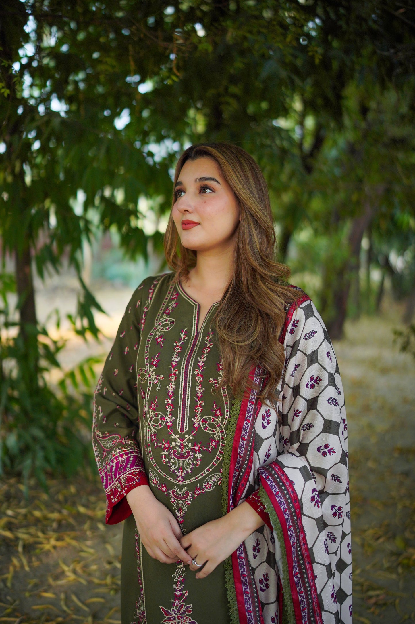 Rs 12500 Aneelas Stitched Karandi Emb 3pc [KR-03] [Dispatch Time 2 Months]