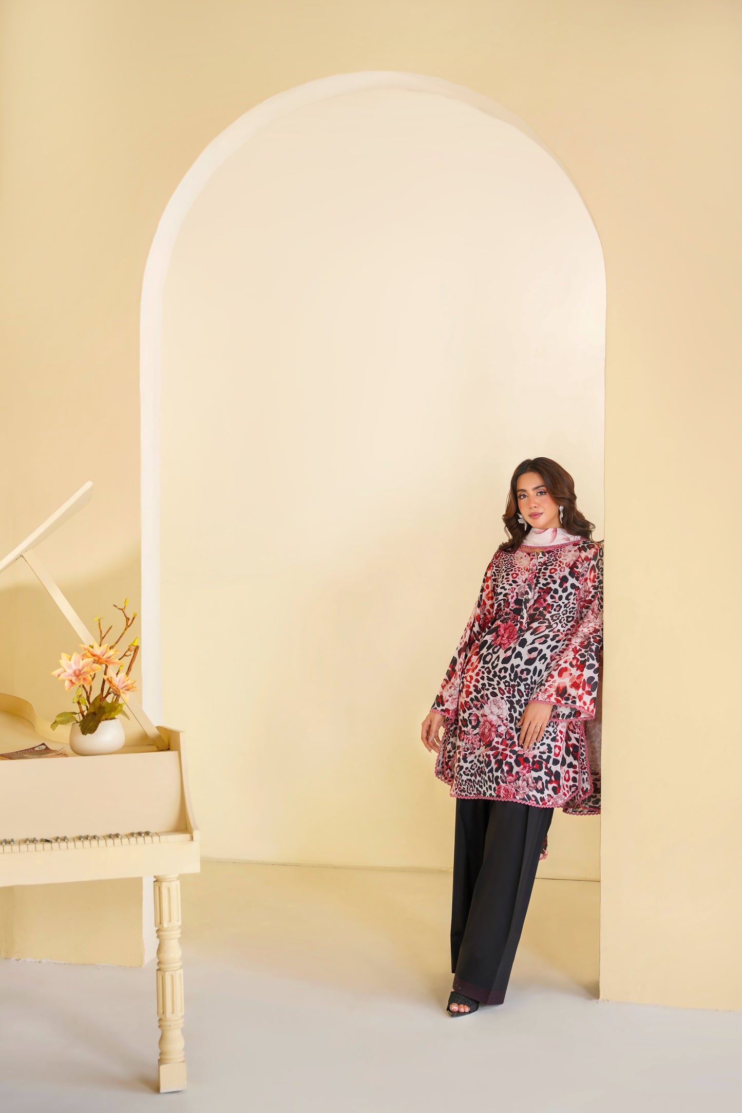 Rs 7000 Aneelas Stitched Printed Lawn 3pc With Lawn Duppata [SPR-26-68-B] [Dispatch Time 2 Months]
