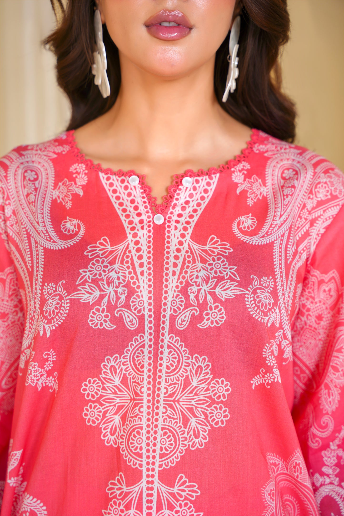 Rs 5500 Aneelas Stitched Print Kaftan 2pc [SPR-26-88] [Dispatch Time 2 Months]