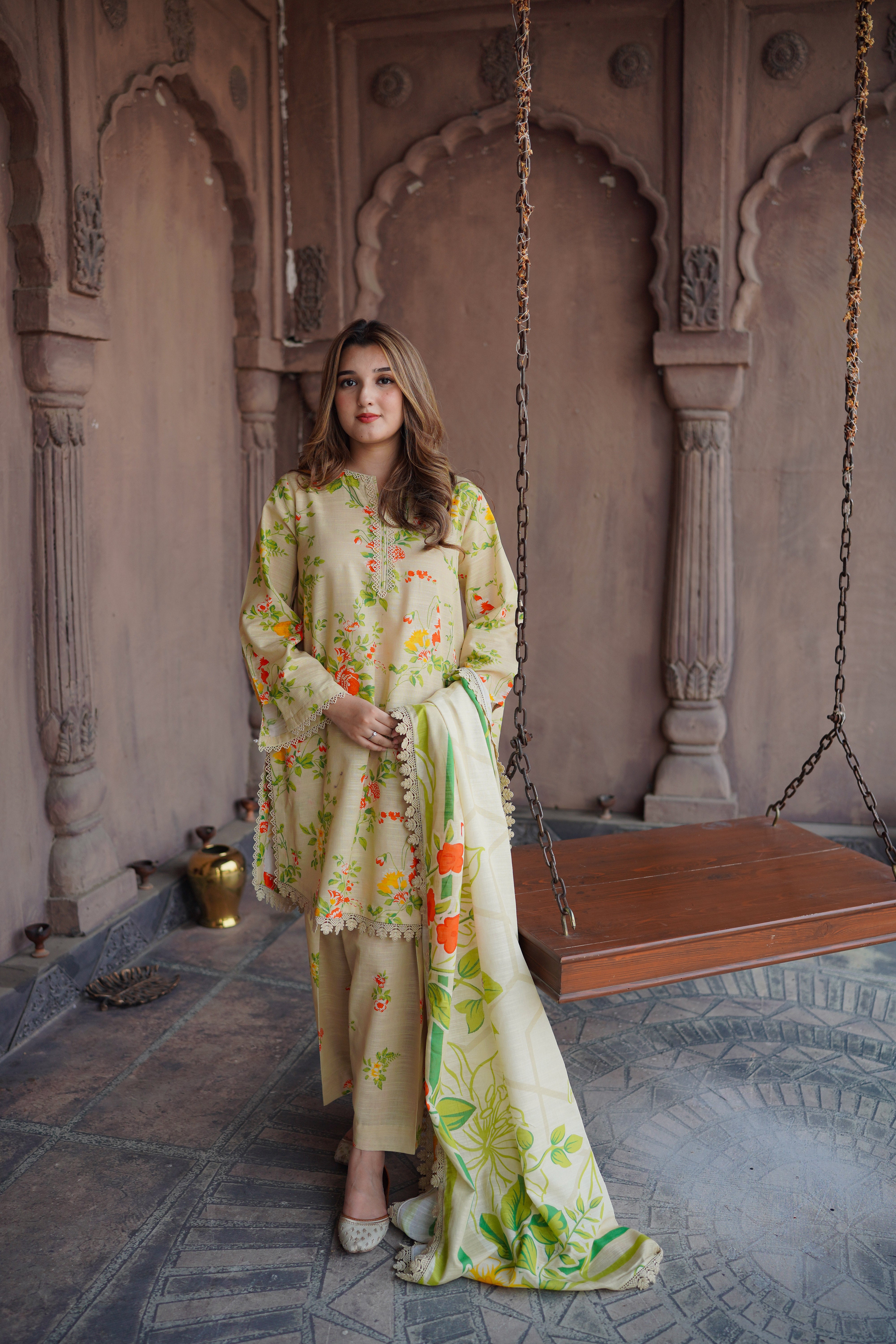 Rs 6500 Aneelas Stitched Khadar Printed 3pc [WPR-26] [Dispatch Time 2 Months]