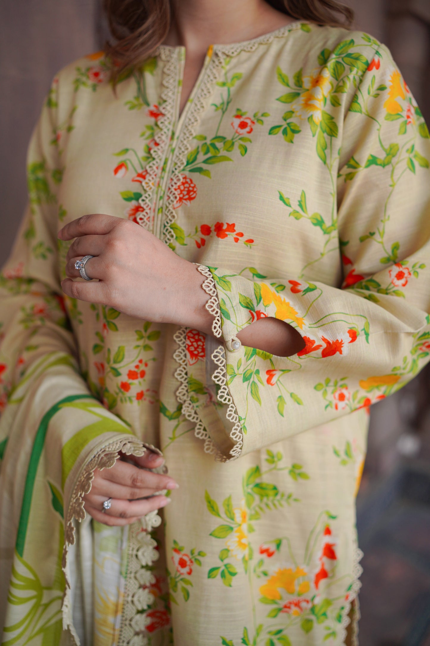 Rs 6500 Aneelas Stitched Khadar Printed 3pc [WPR-26] [Dispatch Time 2 Months]