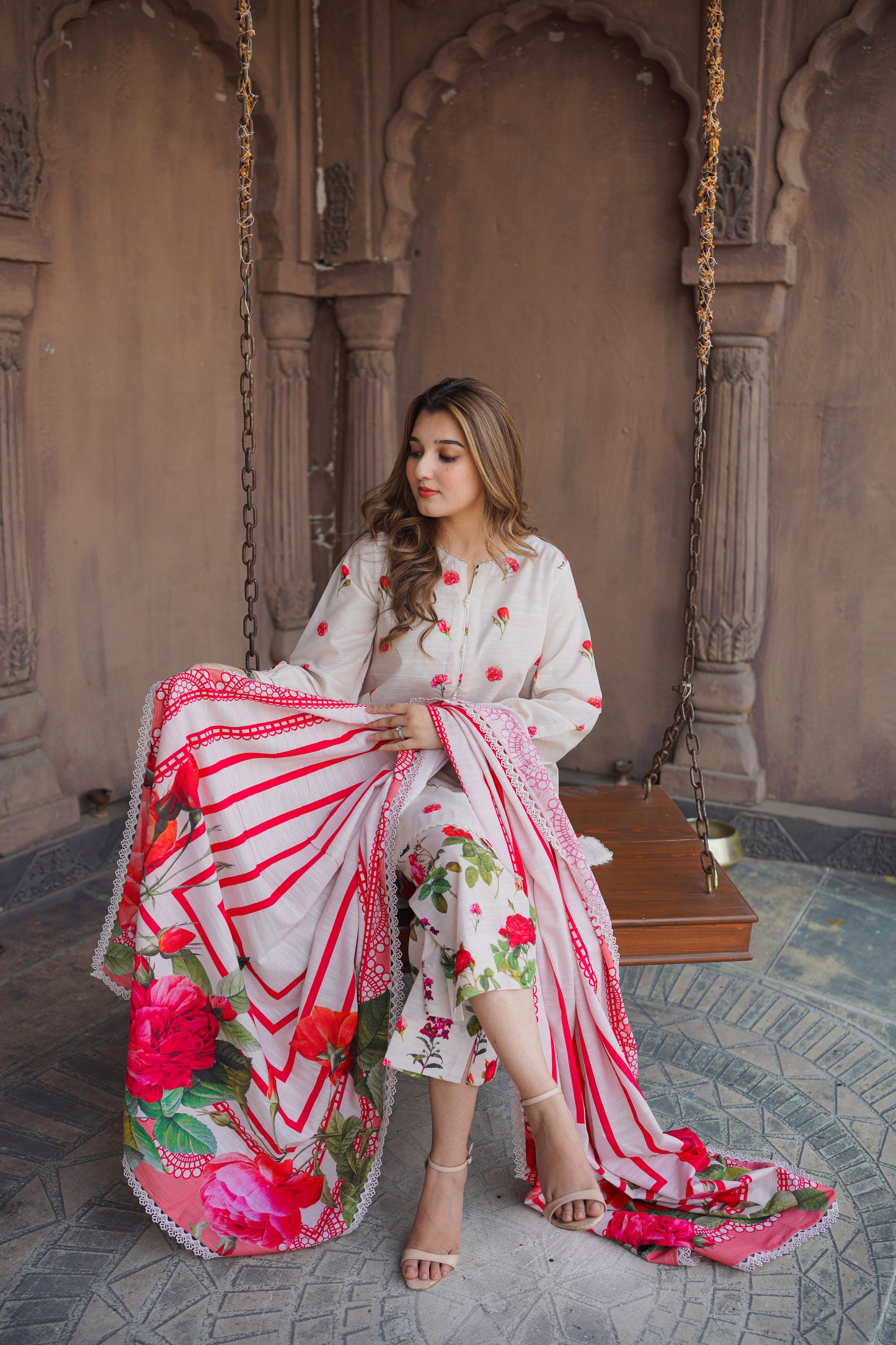 Rs 6500 Aneelas Stitched Khadar Printed 3pc [WPR-25] [Dispatch Time 2 Months]