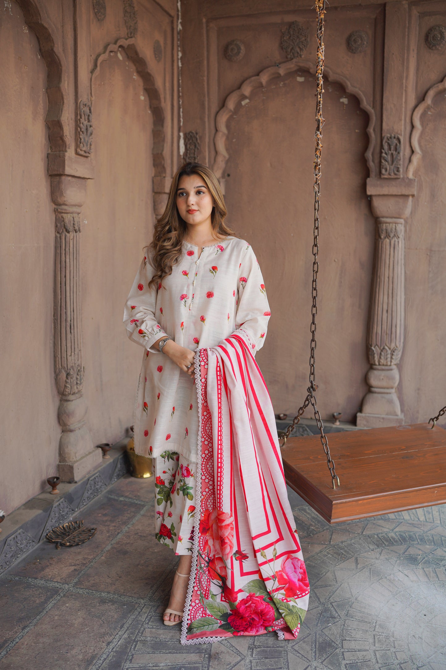 Rs 6500 Aneelas Stitched Khadar Printed 3pc [WPR-25] [Dispatch Time 2 Months]