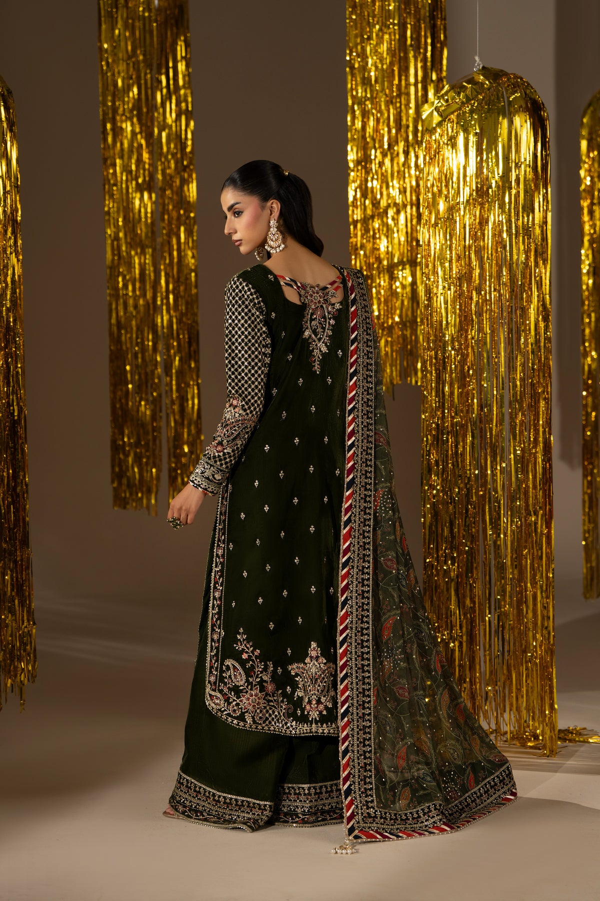 Aneelas Velvet Festive Emb 3pc Chiffon Duppata [VT-26-10] [Dispatch Time 2 Months]